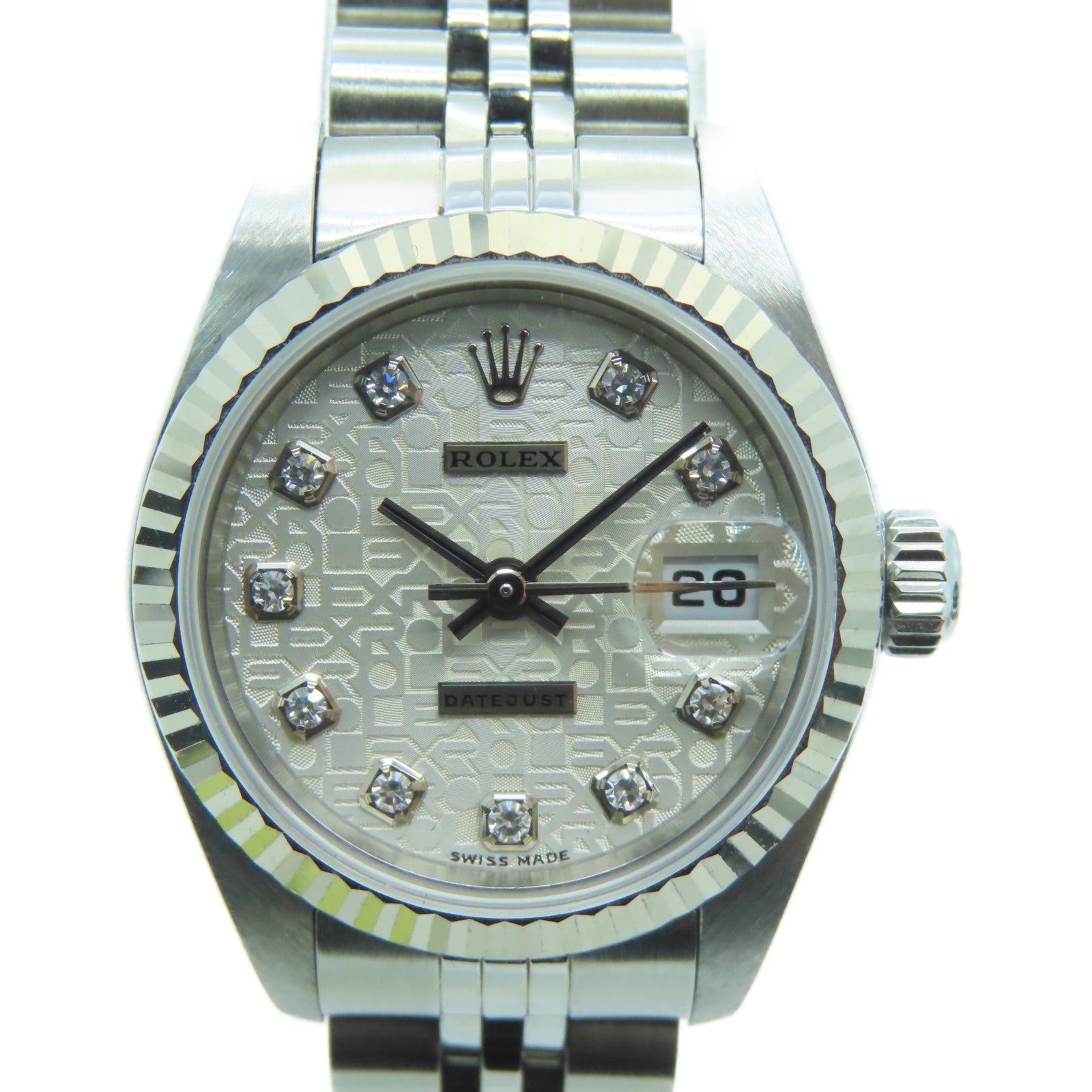 ROLEX Lady Datejust 18K白金/钻石/不锈钢手表自动机芯白色