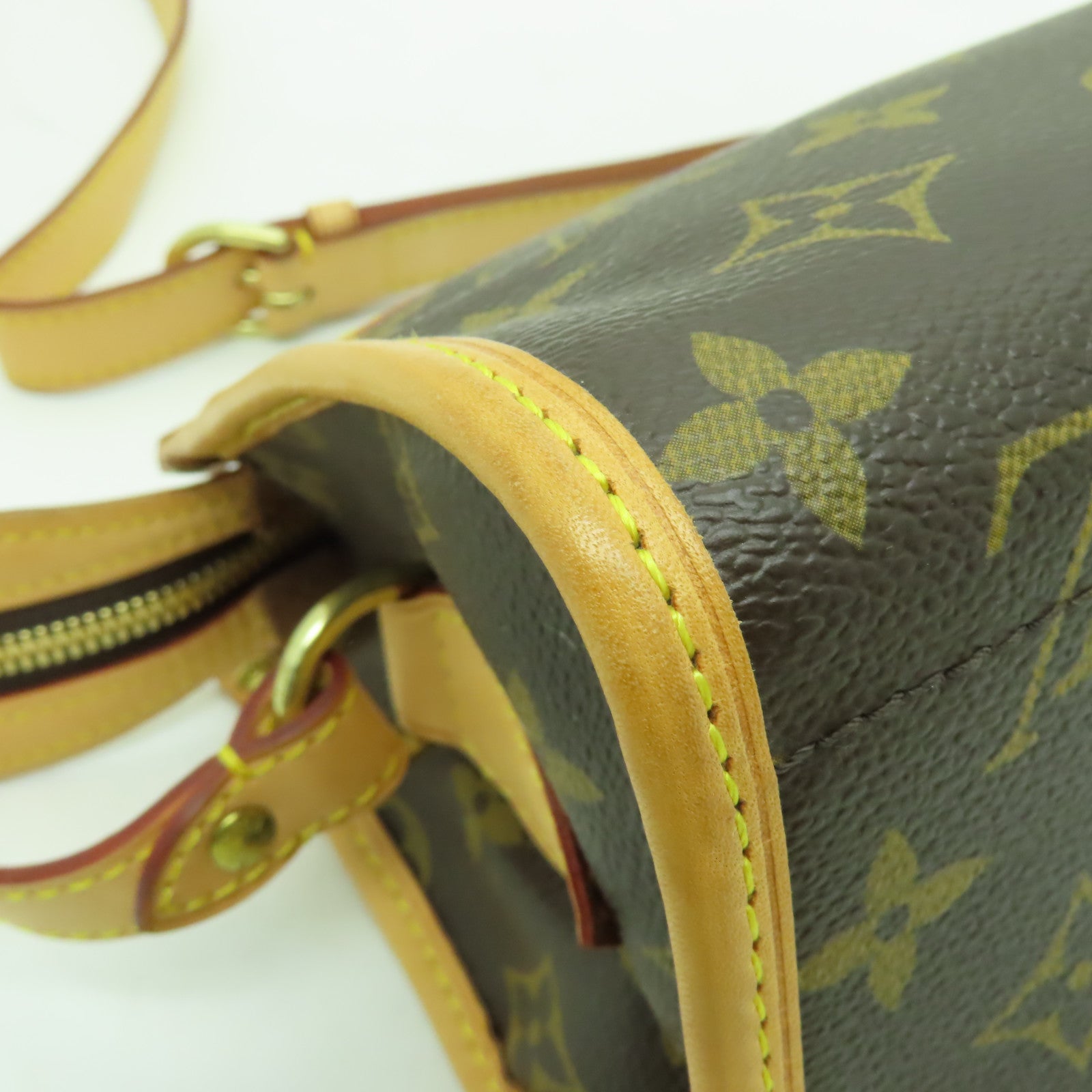 LOUIS VUITTON Monogram Popincourt金扣肩背袋棕色