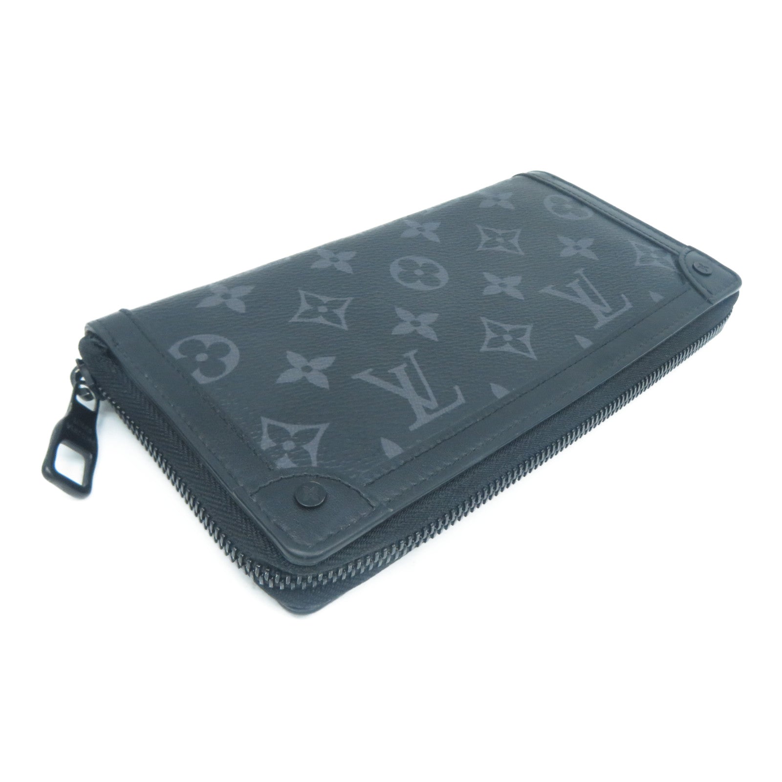 LOUIS VUITTON Monogram Eclipse Zippy Wallet Trunk長錢包黑色