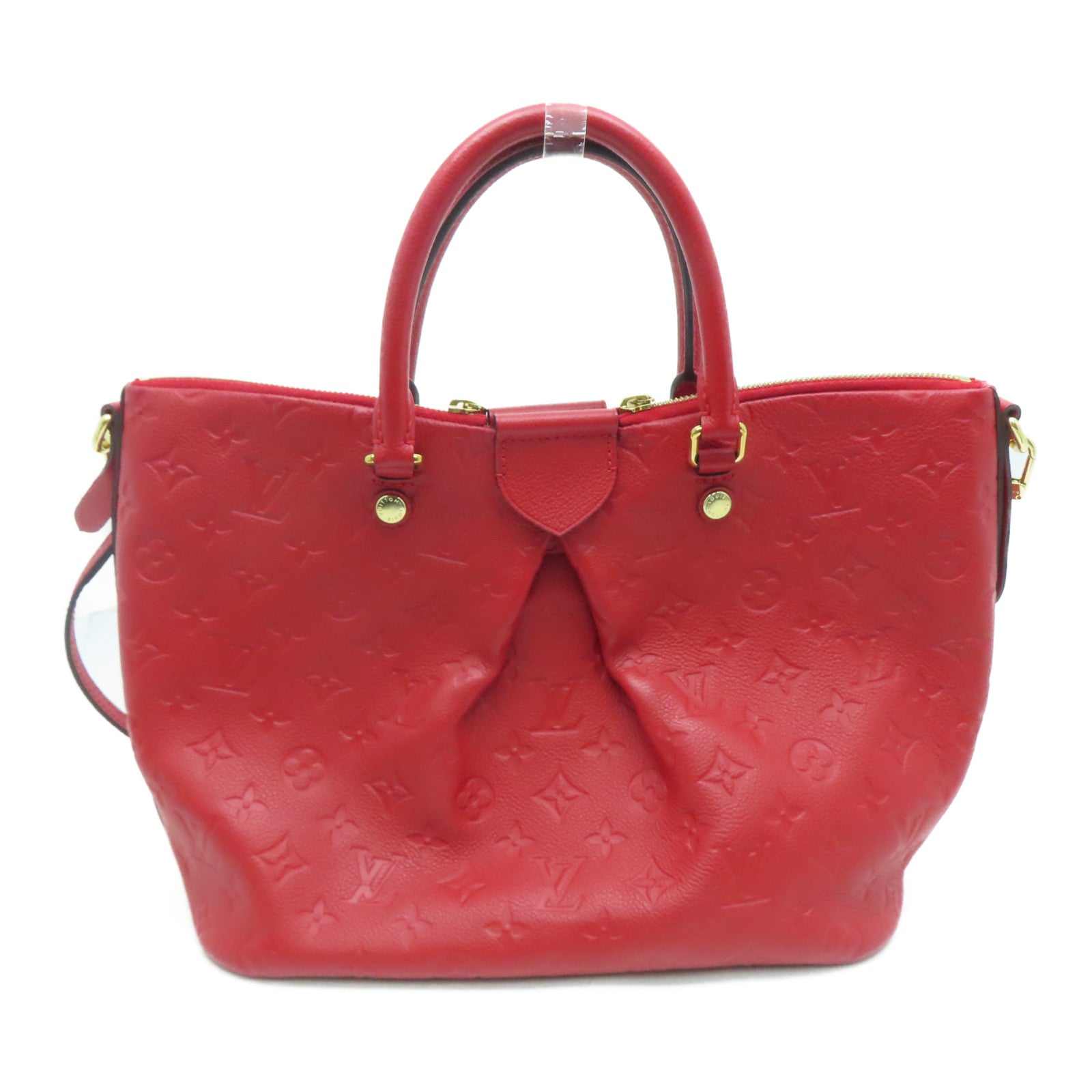LOUIS VUITTON 【激减优惠】Monogram Empreinte Mazarine MM金扣手挽肩背两用袋红色