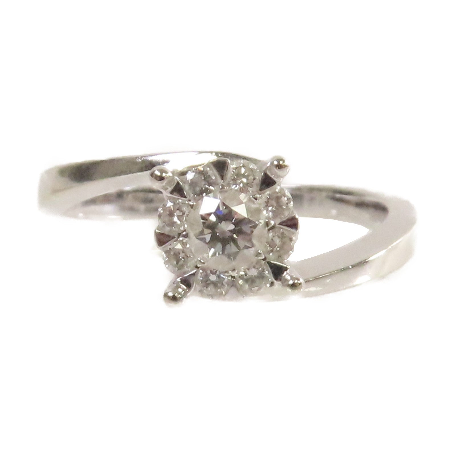 JEWELRY 18K白金/0.18ct鑽石Diamond Ring戒指US#6.75