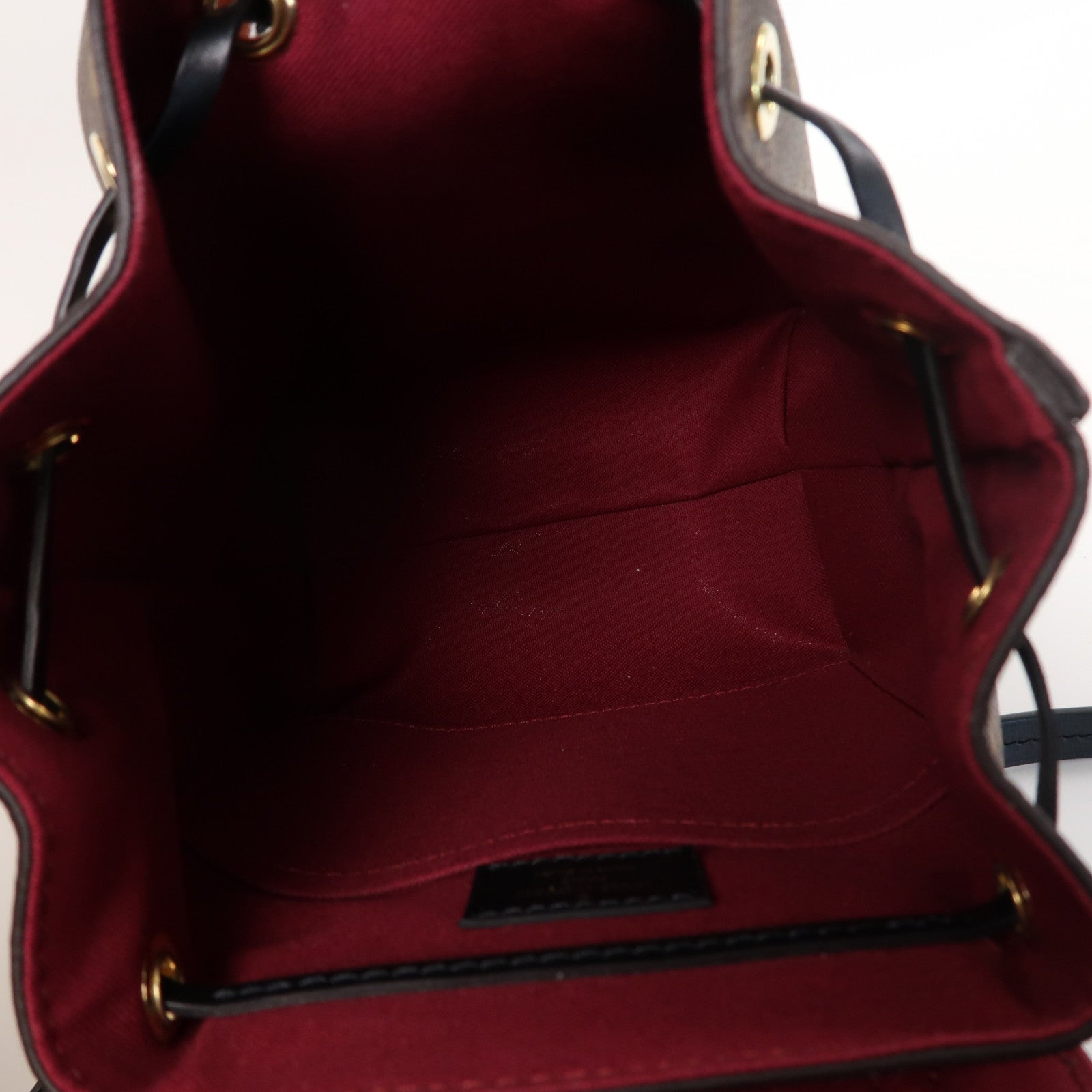 LOUIS VUITTON Monogram Montsouris BB金扣背包黑色/啡色