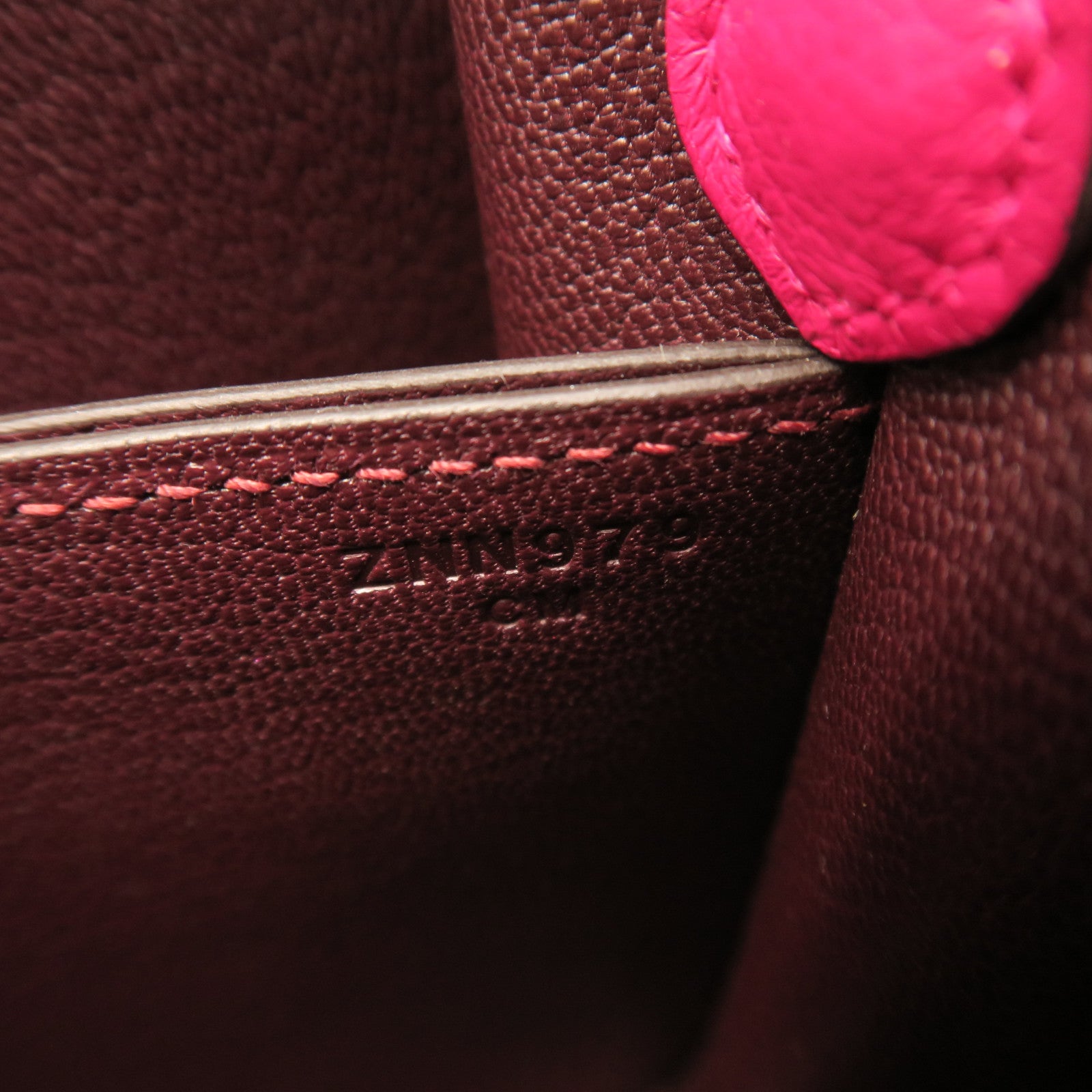 HERMES Evercolor Leather Mini Roulis Gold Buckle Shoulder Bag Pink