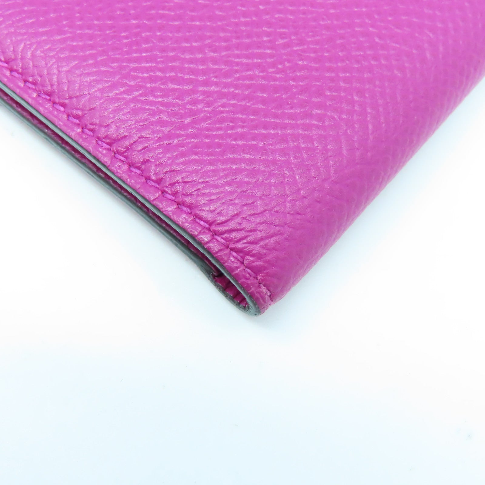HERMES Epsom皮革Bearn Wallet銀扣長錢包玫瑰紫色