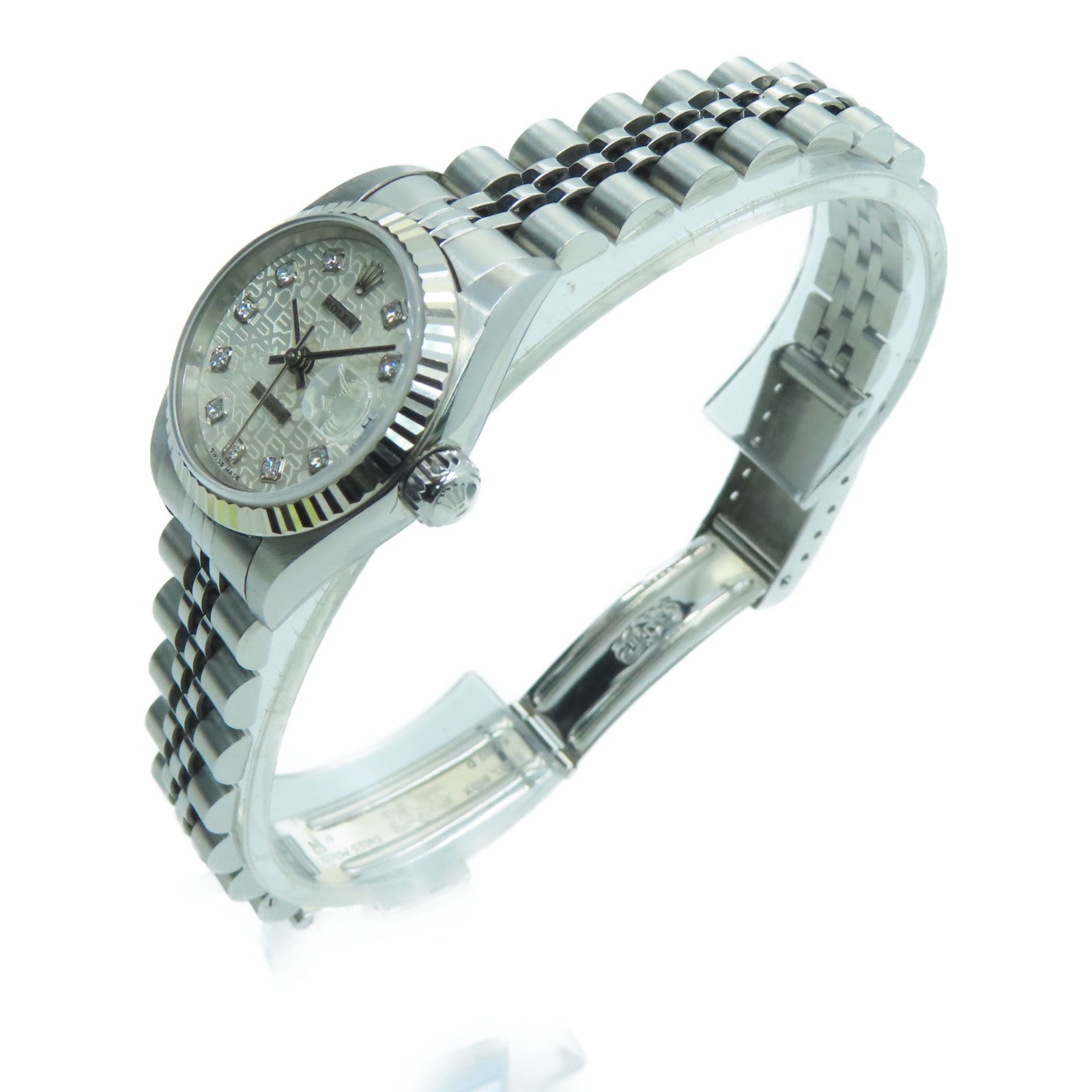 ROLEX Lady Datejust 18K白金/钻石/不锈钢手表自动机芯白色