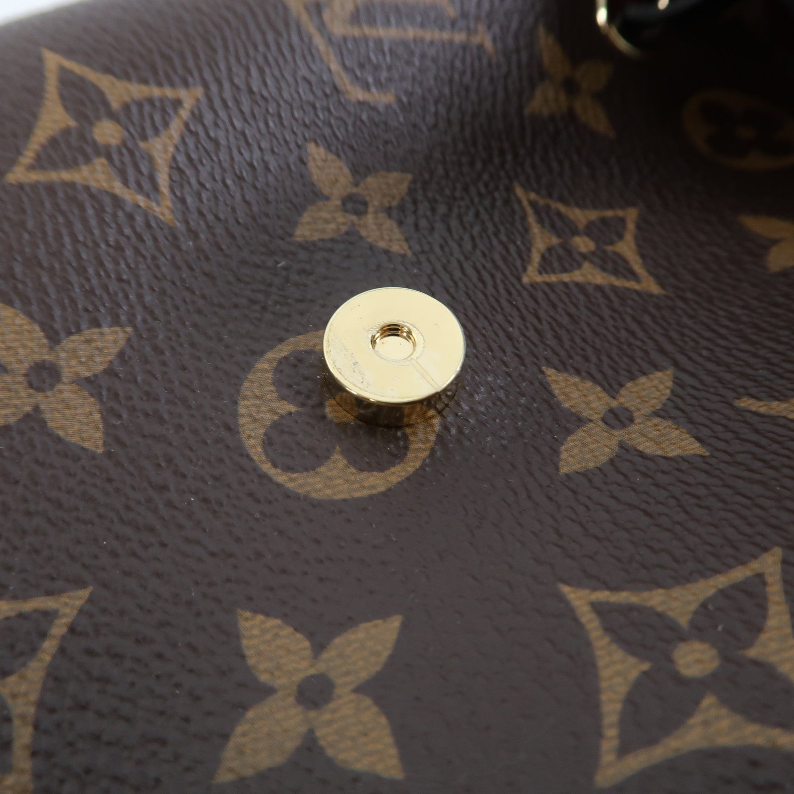 LOUIS VUITTON Monogram Montsouris BB金扣背包黑色/啡色