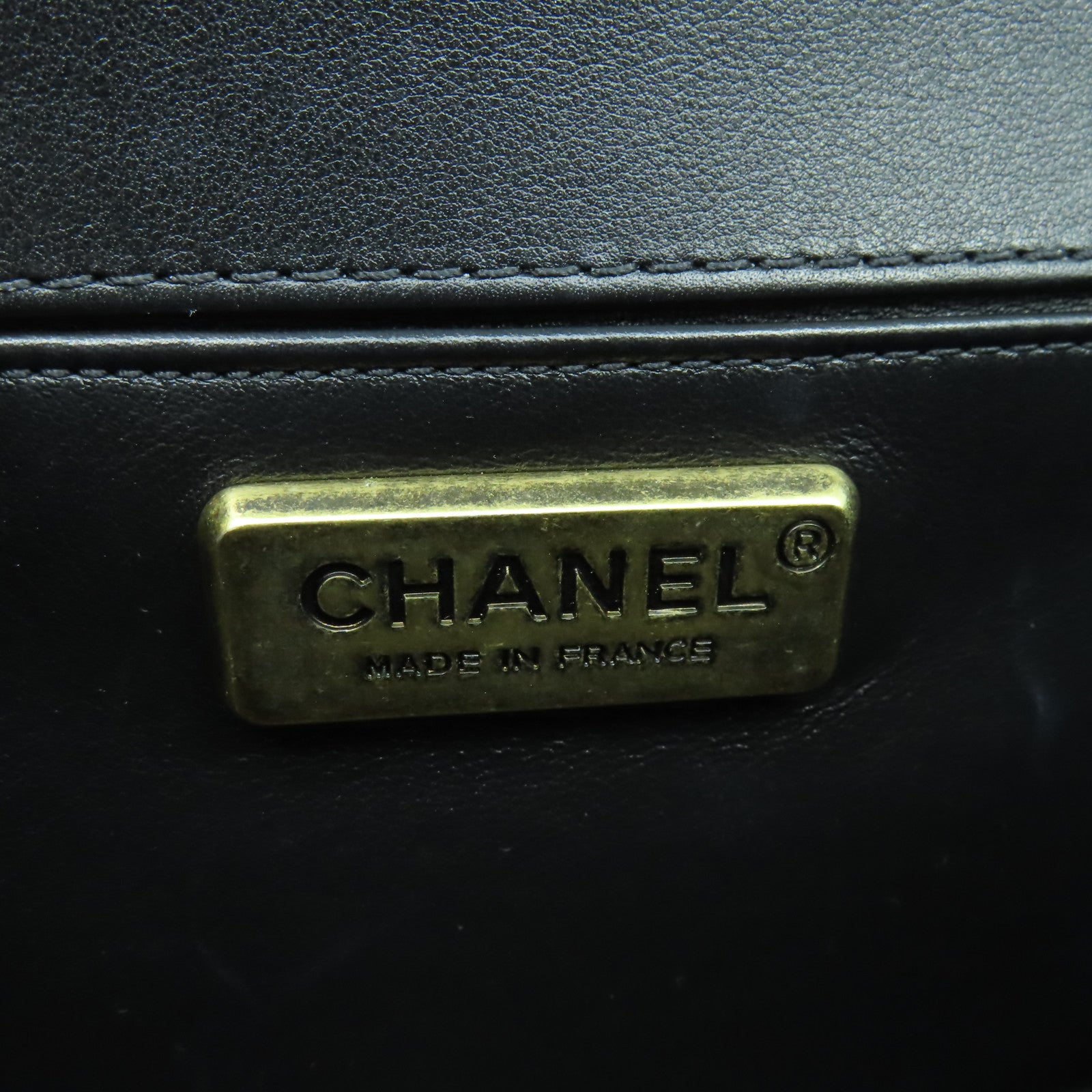 CHANEL 蛇皮皮革Chanel Boy 25cm金扣手挽肩背兩用袋黑色