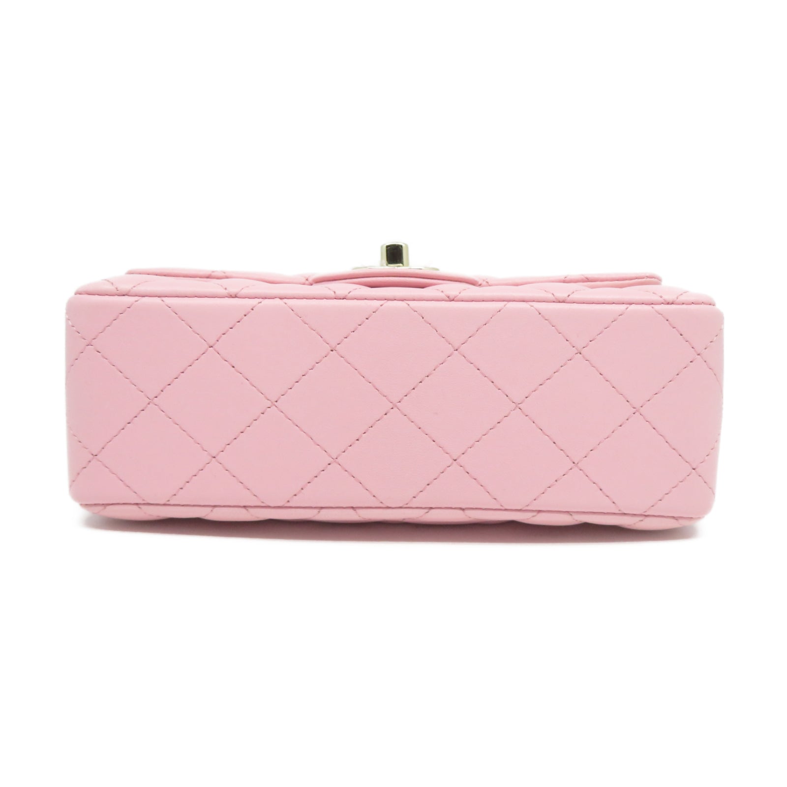 CHANEL 菱格羊皮皮革Classic 20cm金扣鏈帶肩背袋粉紅色