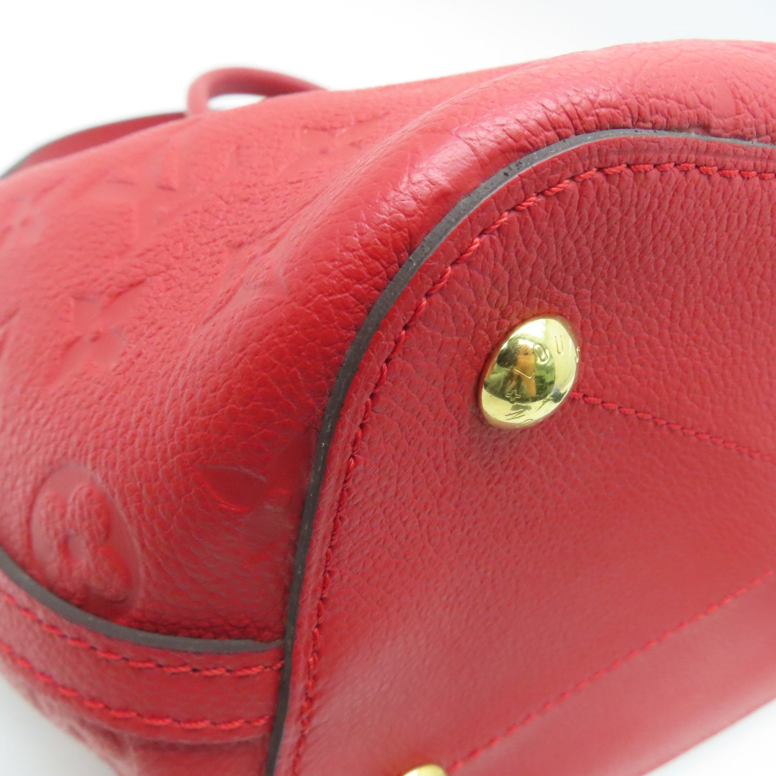 LOUIS VUITTON 【激减优惠】Monogram Empreinte Mazarine MM金扣手挽肩背两用袋红色