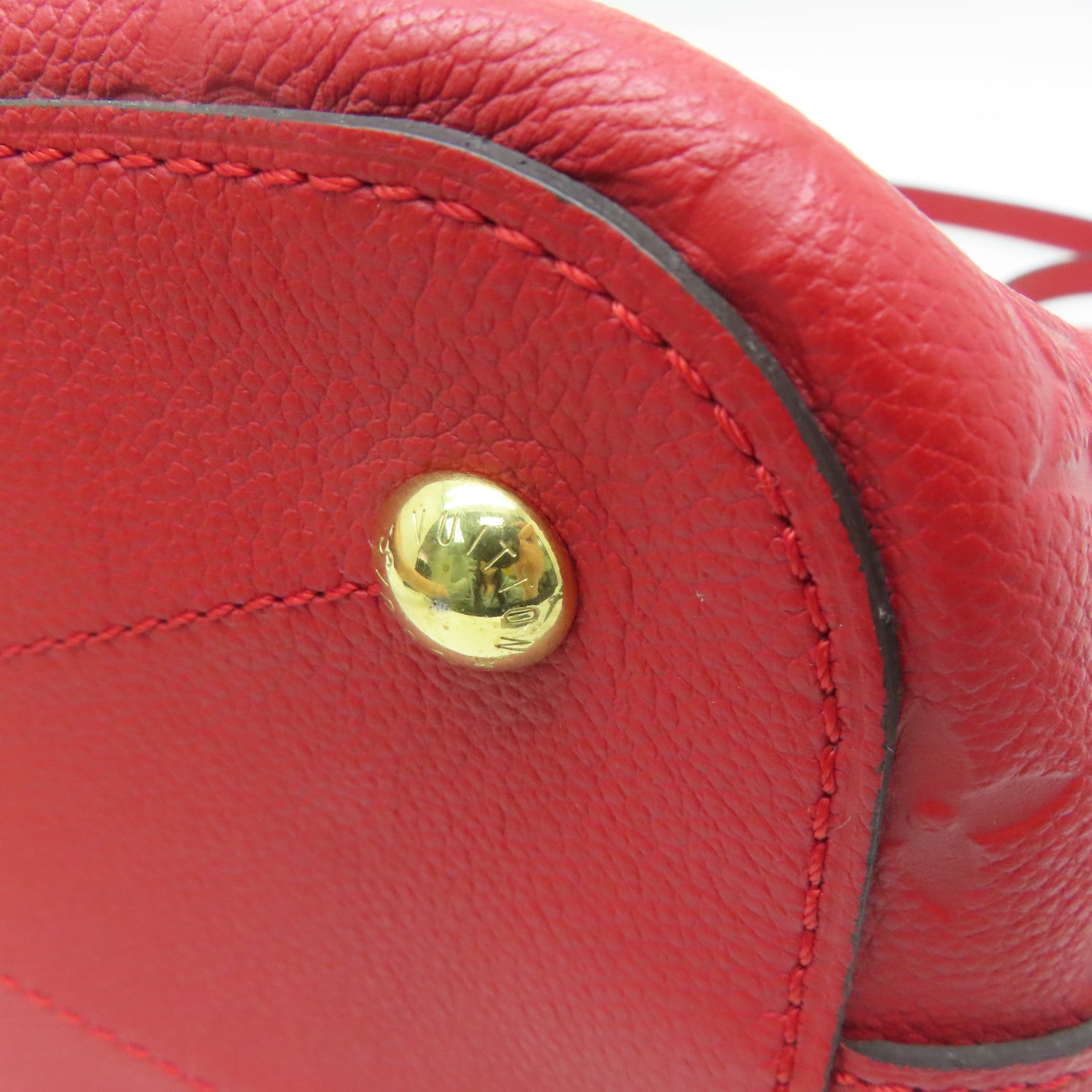 LOUIS VUITTON 【激减优惠】Monogram Empreinte Mazarine MM金扣手挽肩背两用袋红色