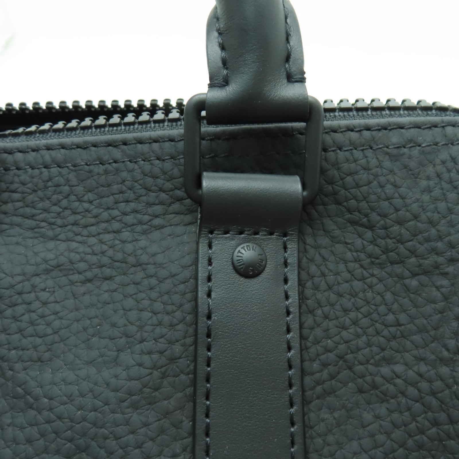 LOUIS VUITTON Taurillon Monogram Keepall Bandouliere 25手挽肩背兩用袋黑色