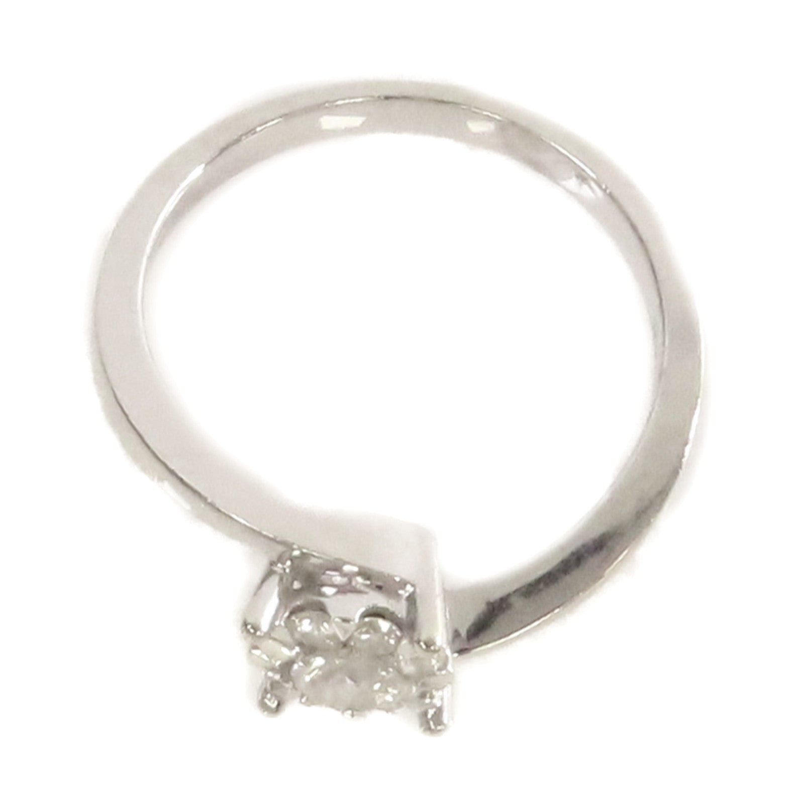 JEWELRY 18K白金/0.18ct鑽石Diamond Ring戒指US#6.75