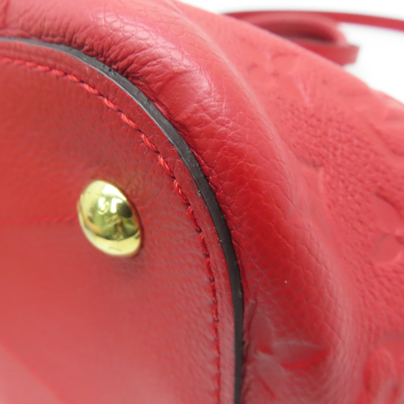 LOUIS VUITTON 【激减优惠】Monogram Empreinte Mazarine MM金扣手挽肩背两用袋红色