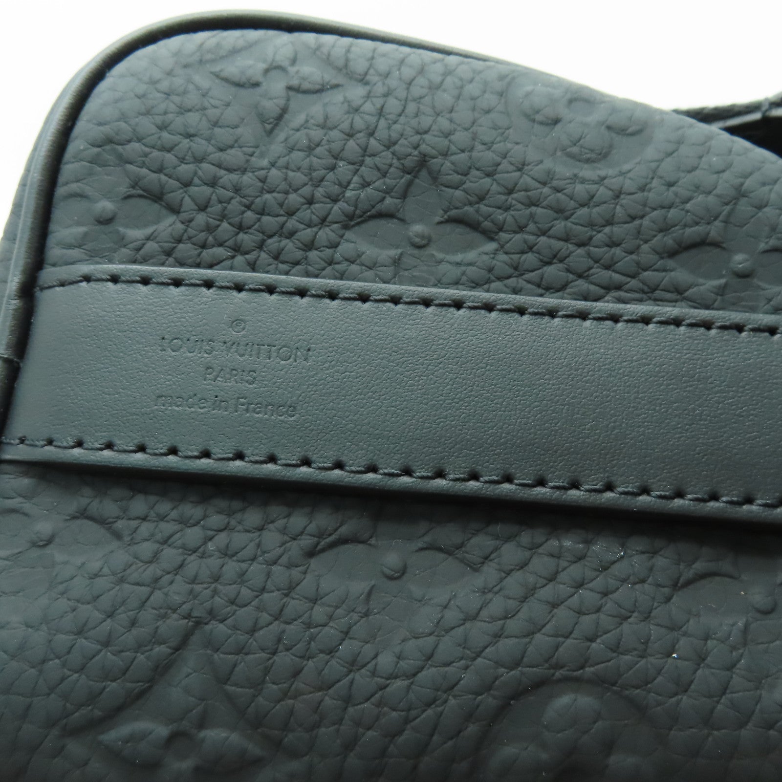 LOUIS VUITTON Taurillon Monogram Keepall Bandouliere 25手挽肩背兩用袋黑色