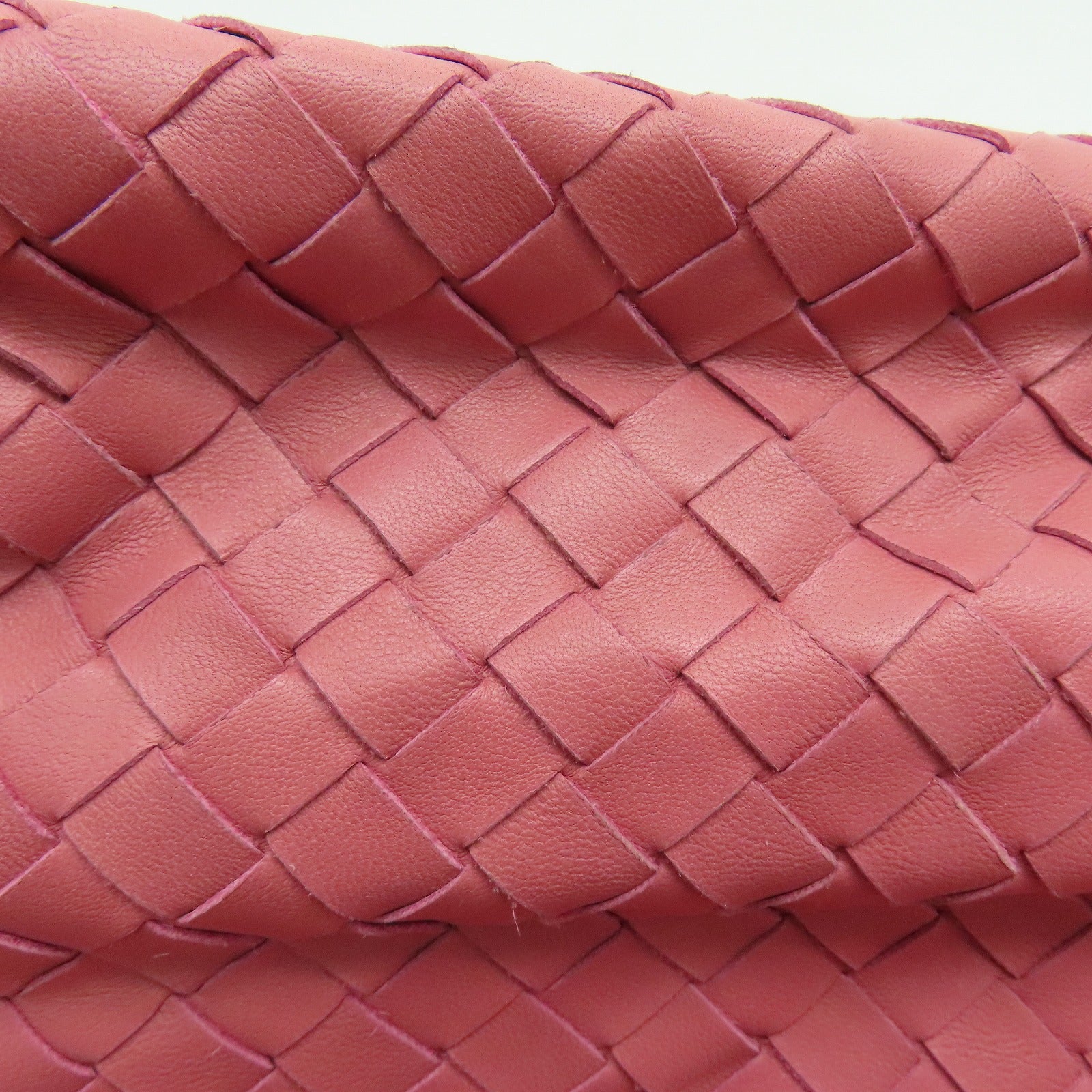 BOTTEGA VENETA 織紋皮革Shoulder Bag金扣肩背袋粉紅色