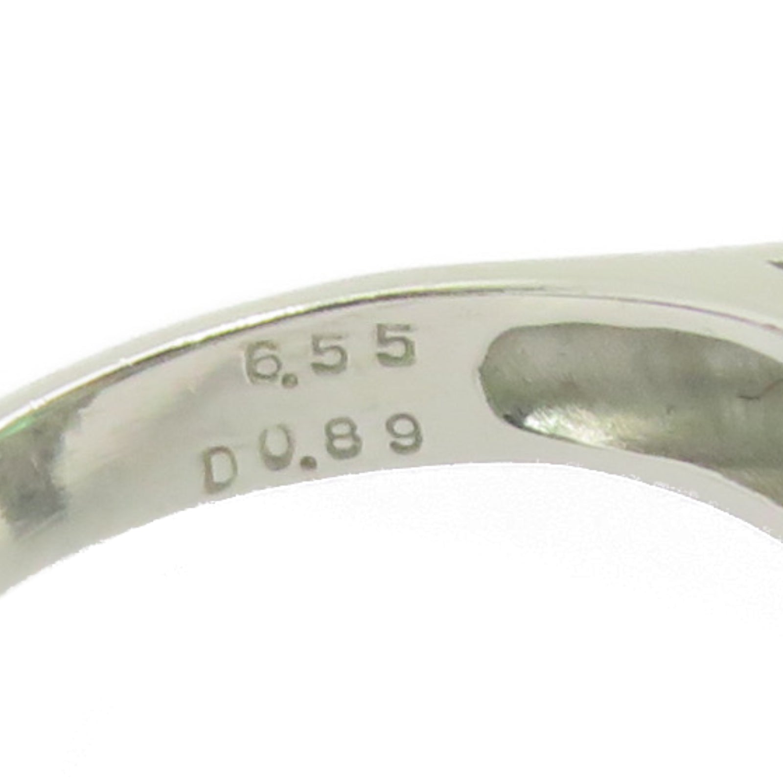 JEWELRY 【激减优惠】Pt900铂金Emerald Ring 6.55ct绿宝石/0.89ct钻石戒指US#6.25