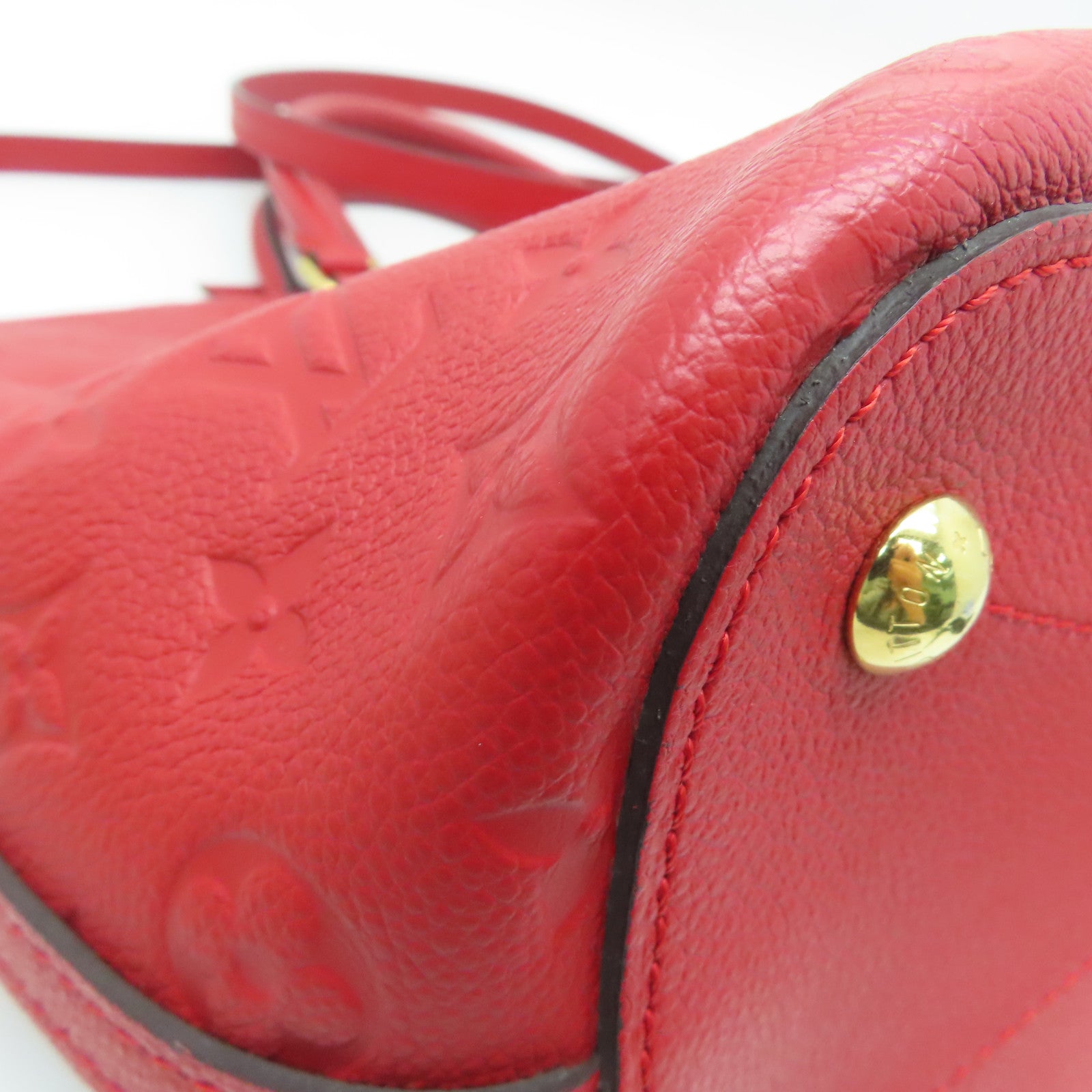 LOUIS VUITTON 【激减优惠】Monogram Empreinte Mazarine MM金扣手挽肩背两用袋红色