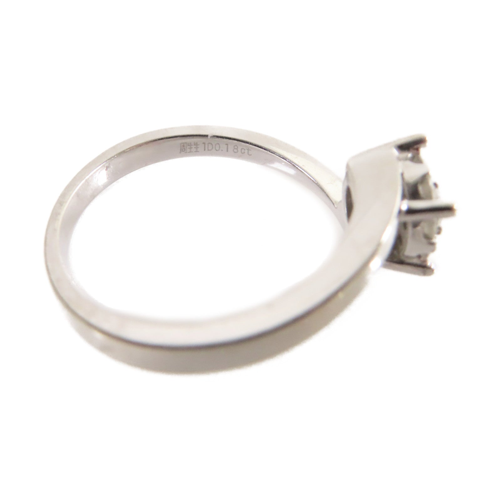 JEWELRY 18K白金/0.18ct鑽石Diamond Ring戒指US#6.75
