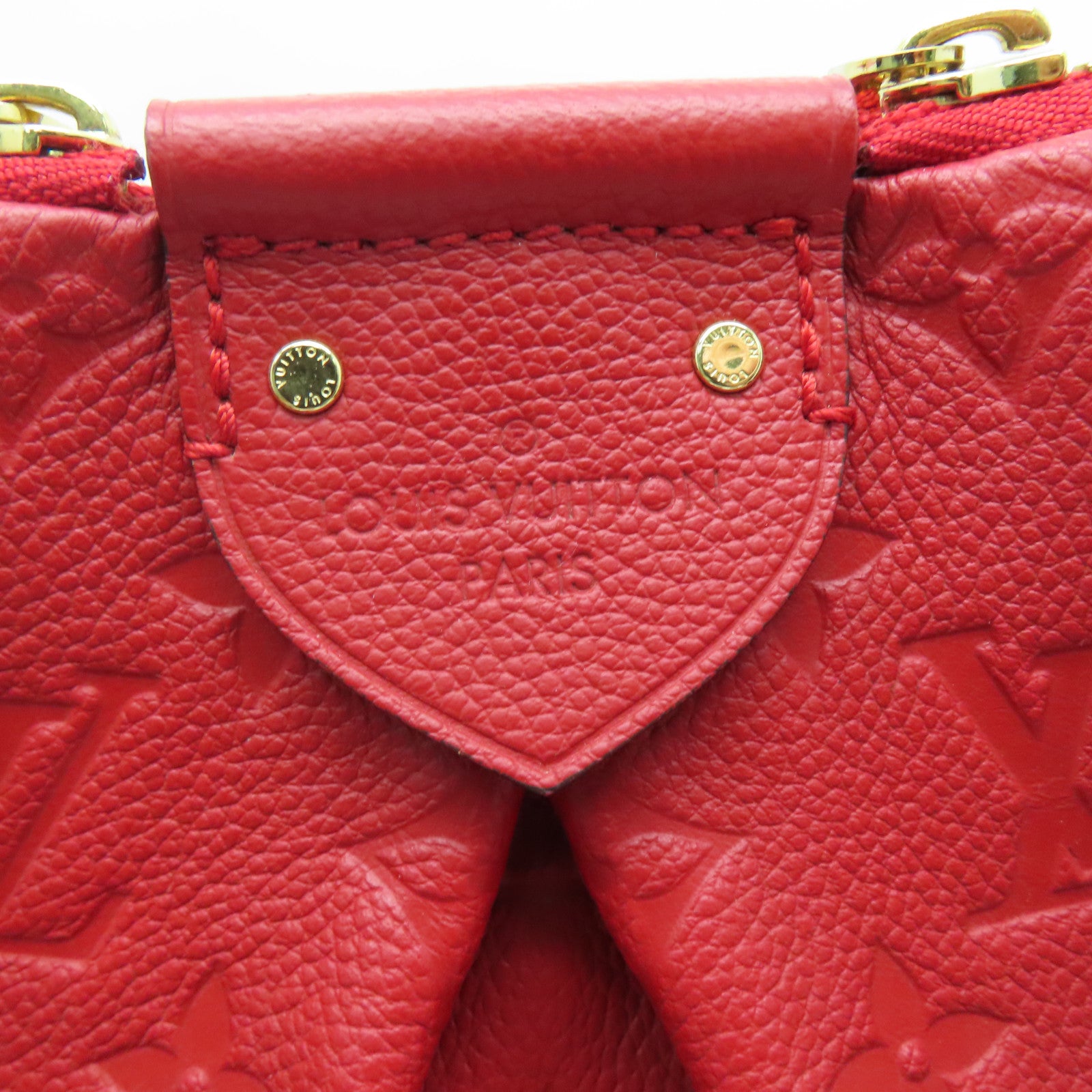 LOUIS VUITTON 【激减优惠】Monogram Empreinte Mazarine MM金扣手挽肩背两用袋红色