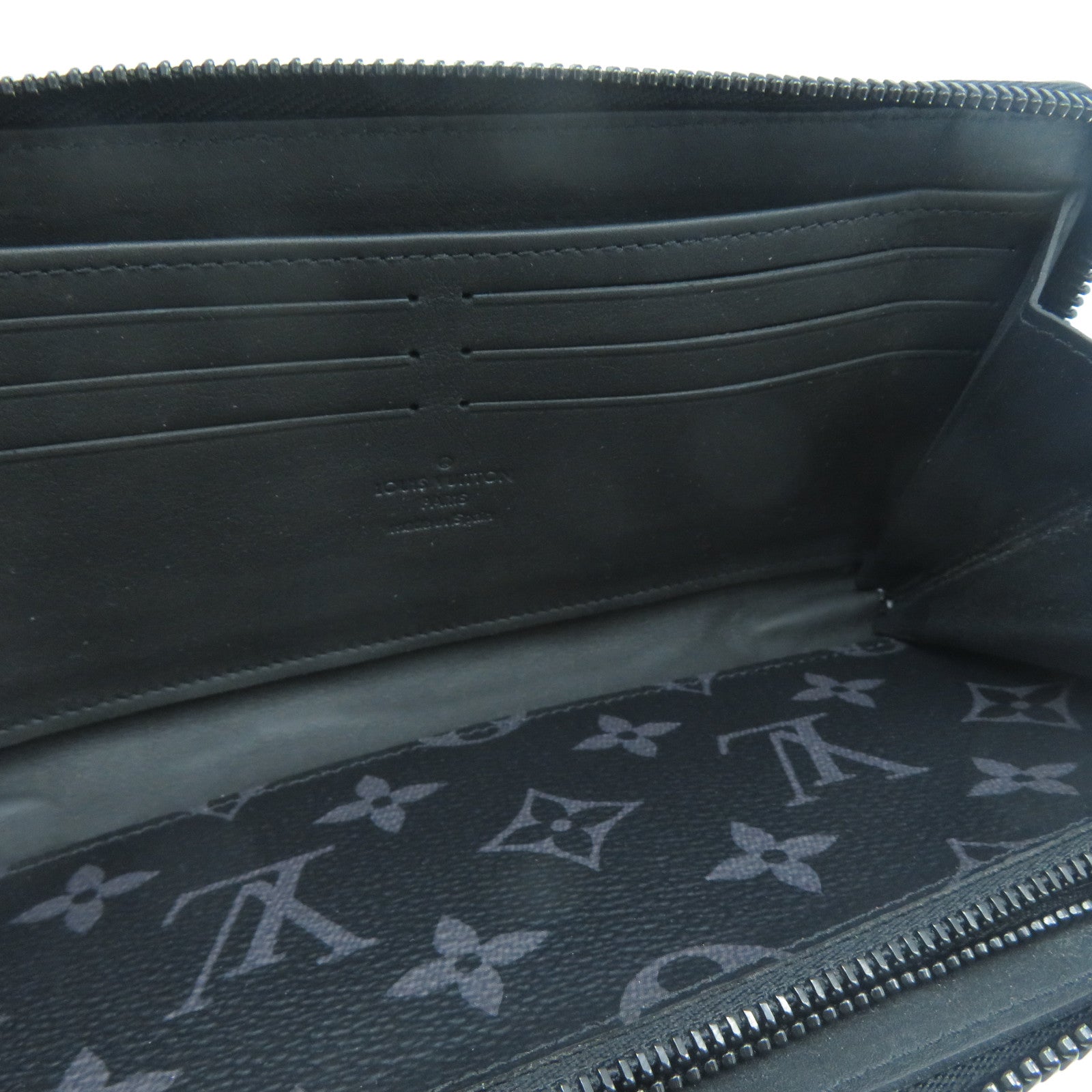 LOUIS VUITTON Monogram Eclipse Zippy Wallet Trunk長錢包黑色