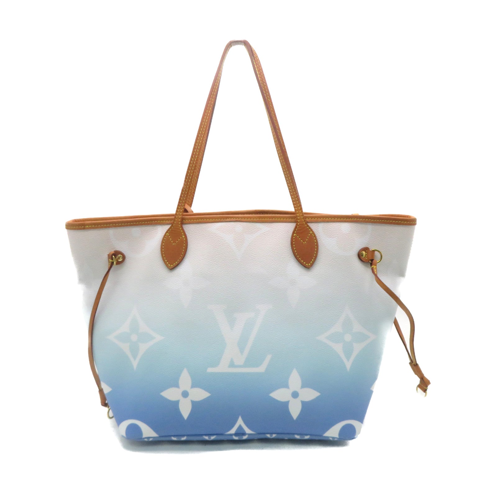 LOUIS VUITTON Monogram Giant Neverfull MM Tote Bag Light Blue/Color