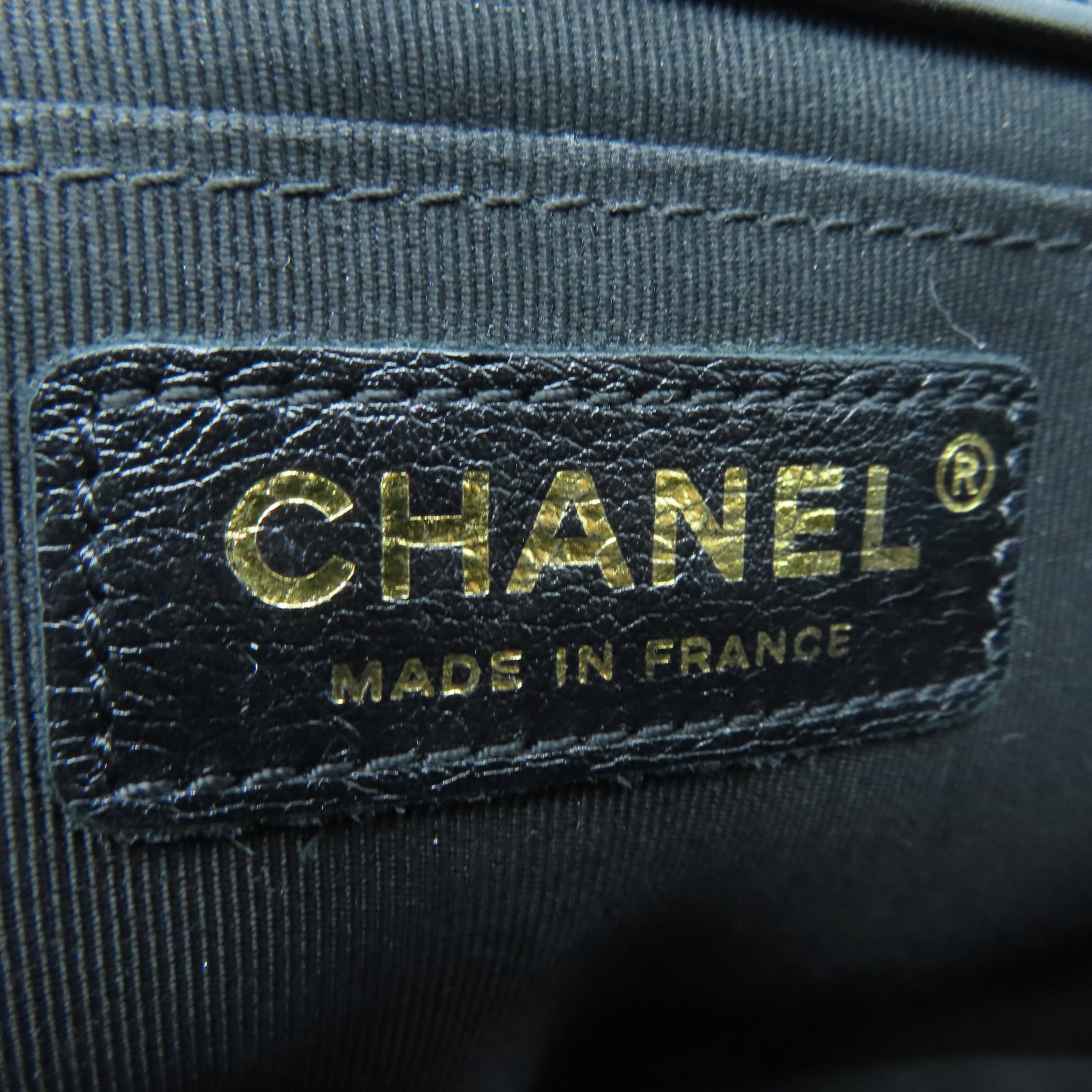 CHANEL 【激減優惠】斜紋羊皮皮革Chanel Boy 25金扣鏈帶肩背袋黑色