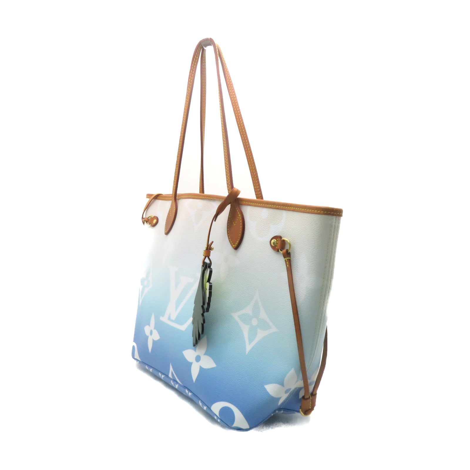LOUIS VUITTON Monogram Giant Neverfull MM Tote Bag Light Blue/Color