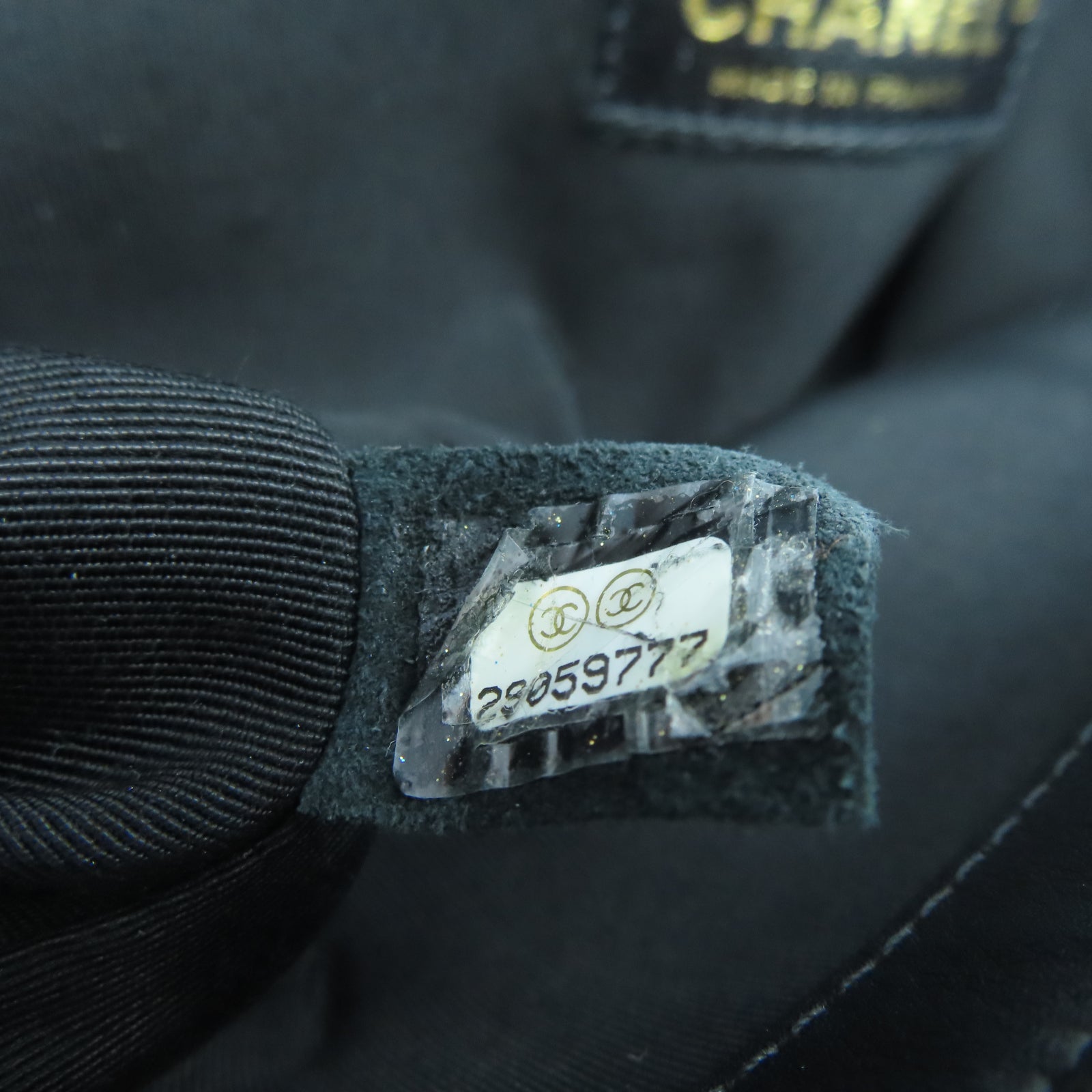 CHANEL 【激減優惠】斜紋羊皮皮革Chanel Boy 25金扣鏈帶肩背袋黑色