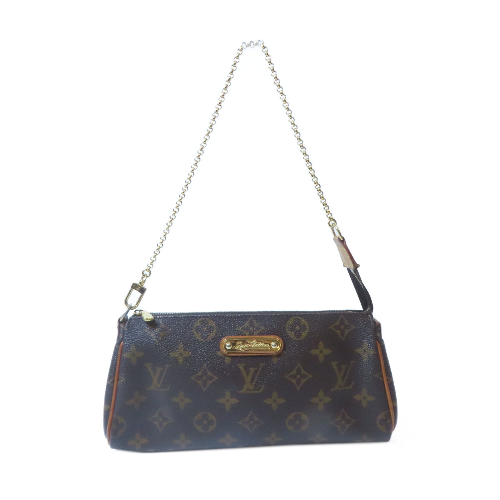 LOUIS VUITTON Monogram Eva金扣肩背袋啡色