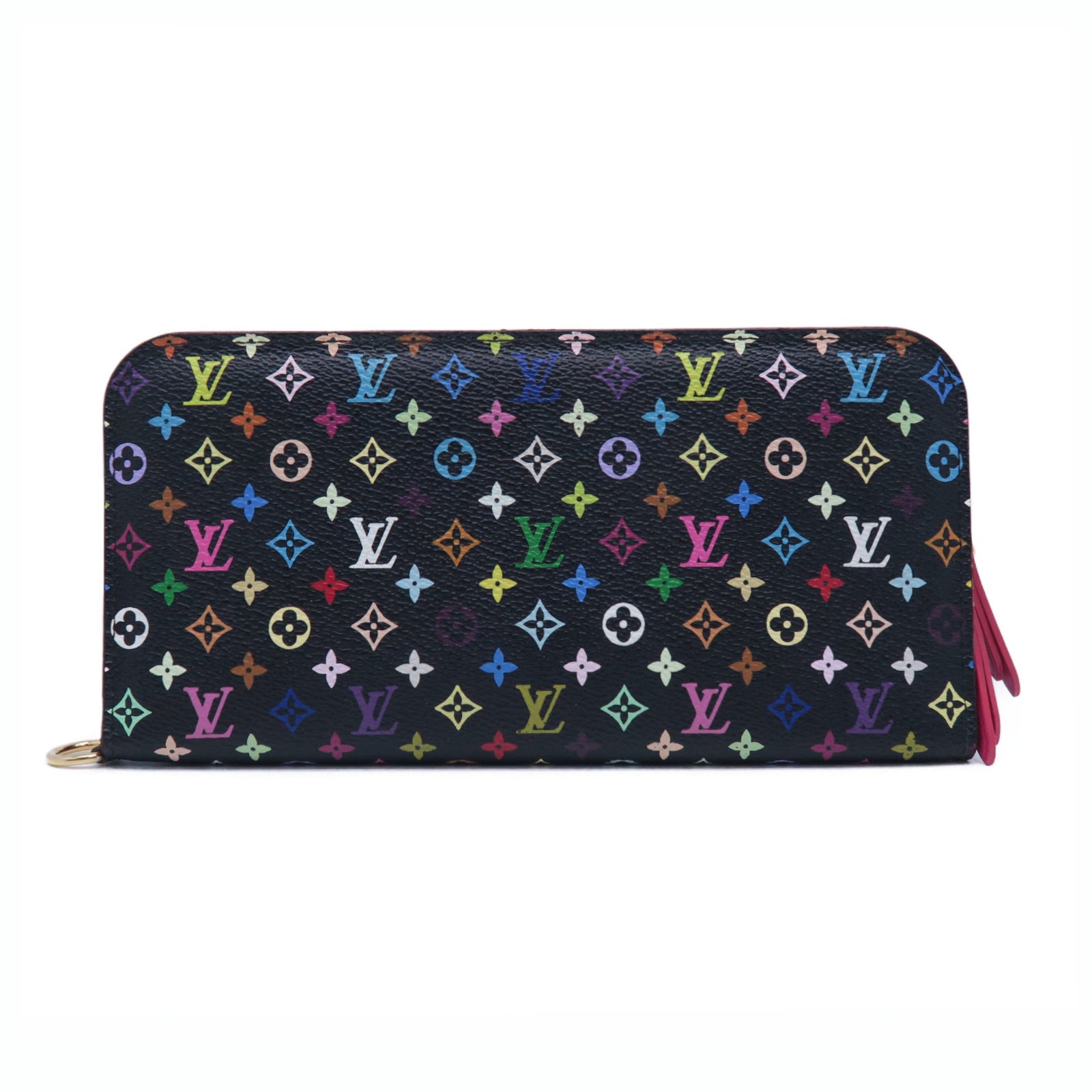 LOUIS VUITTON Monogram Multicolore Portefeuille Insolit金扣長錢包黑色/粉紅色