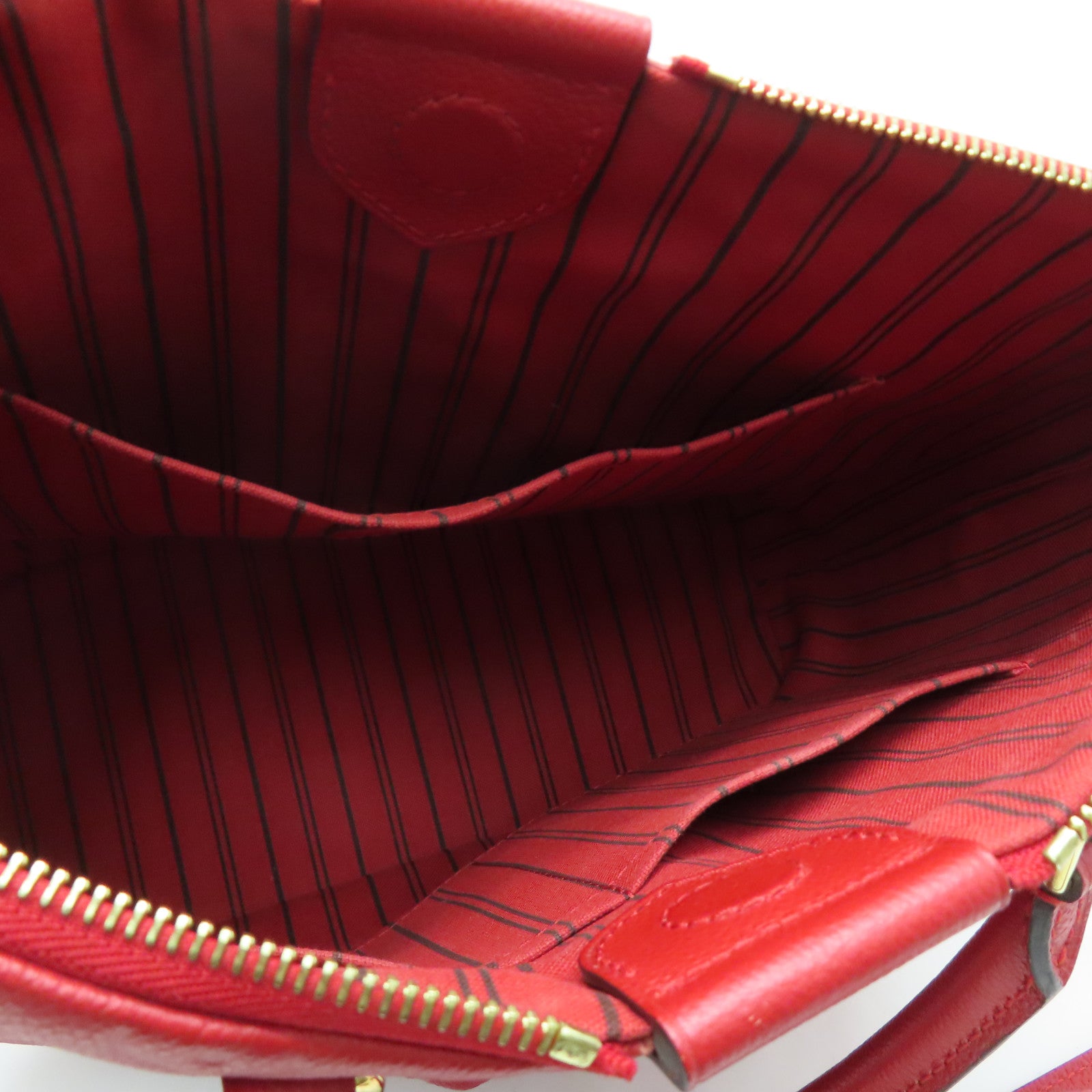LOUIS VUITTON 【激减优惠】Monogram Empreinte Mazarine MM金扣手挽肩背两用袋红色