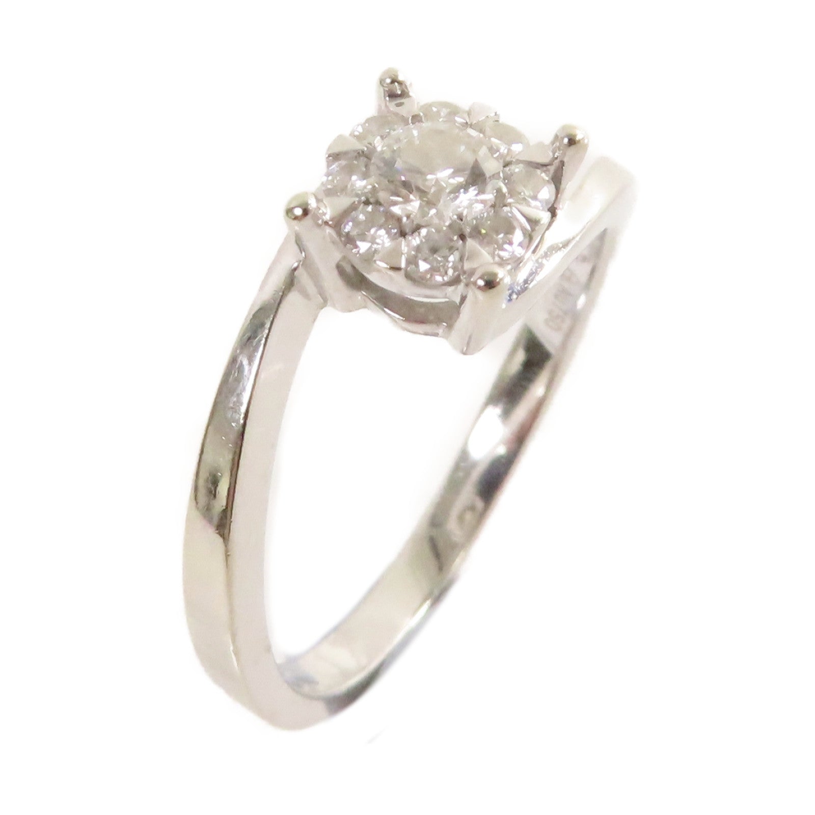 JEWELRY 18K白金/0.18ct鑽石Diamond Ring戒指US#6.75