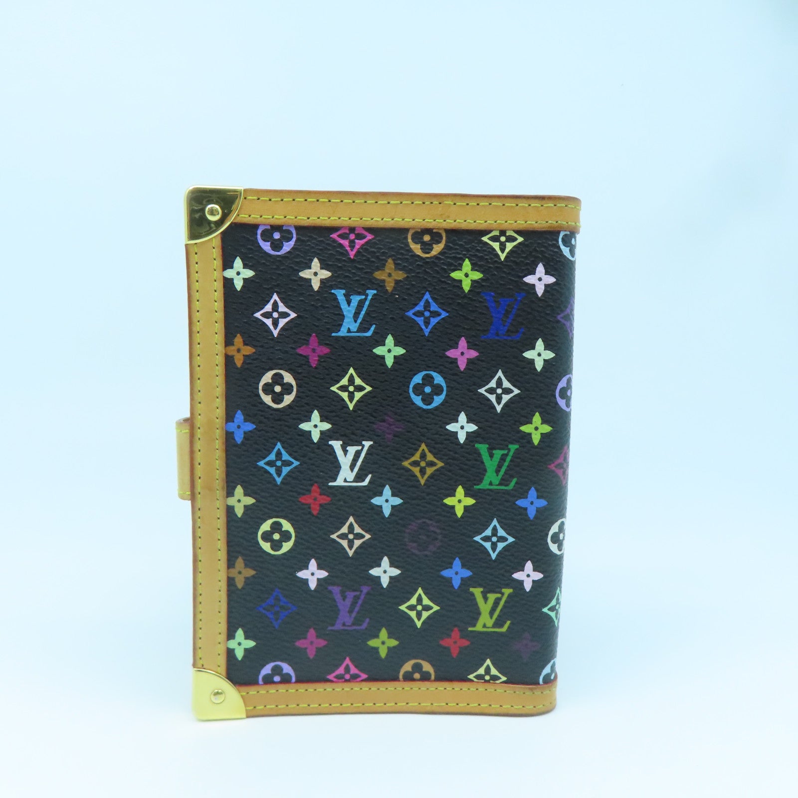 LOUIS VUITTON Monogram Multicolore Agende PM gold clasp memo pad color