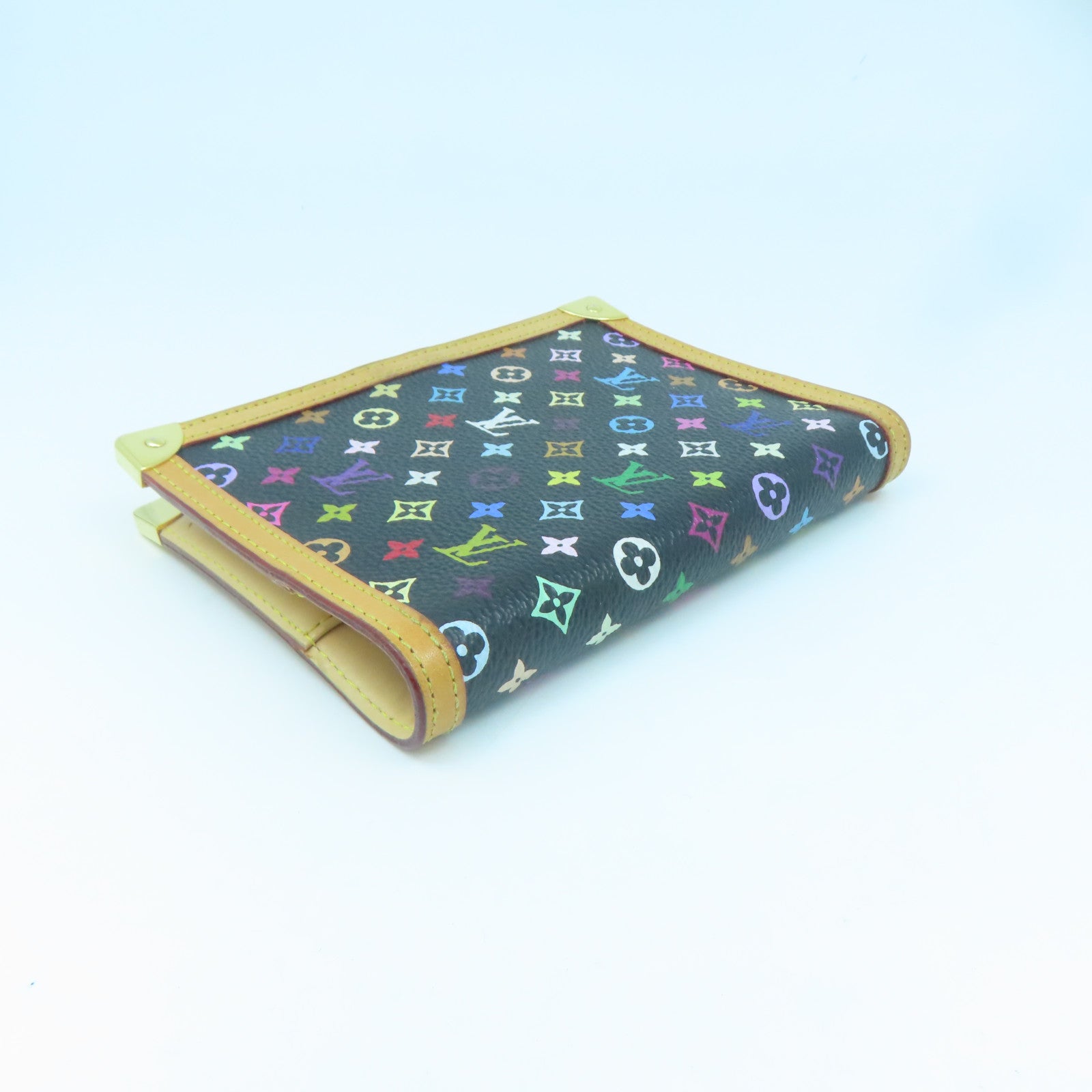 LOUIS VUITTON Monogram Multicolore Agende PM gold clasp memo pad color