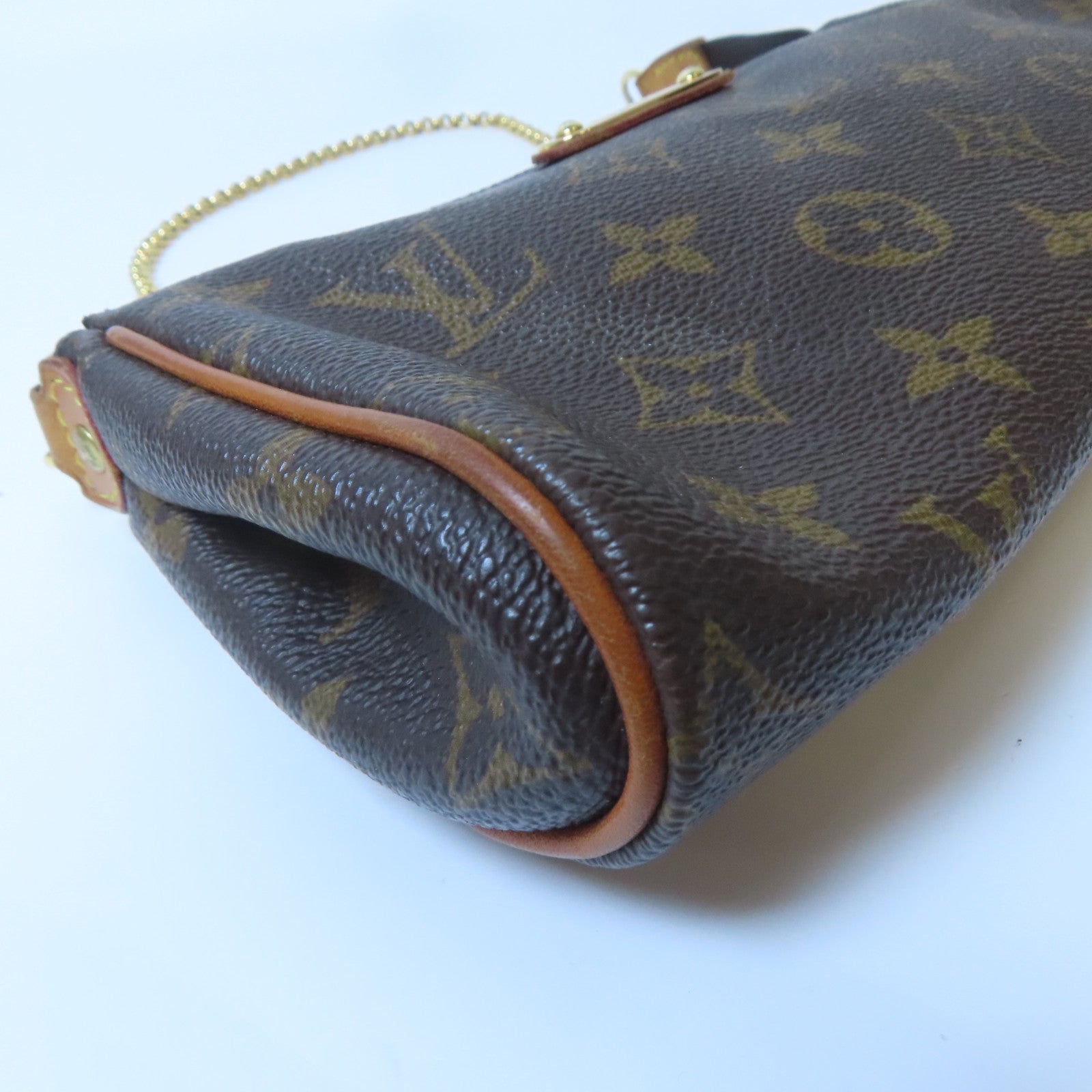 LOUIS VUITTON Monogram Eva金扣肩背袋啡色