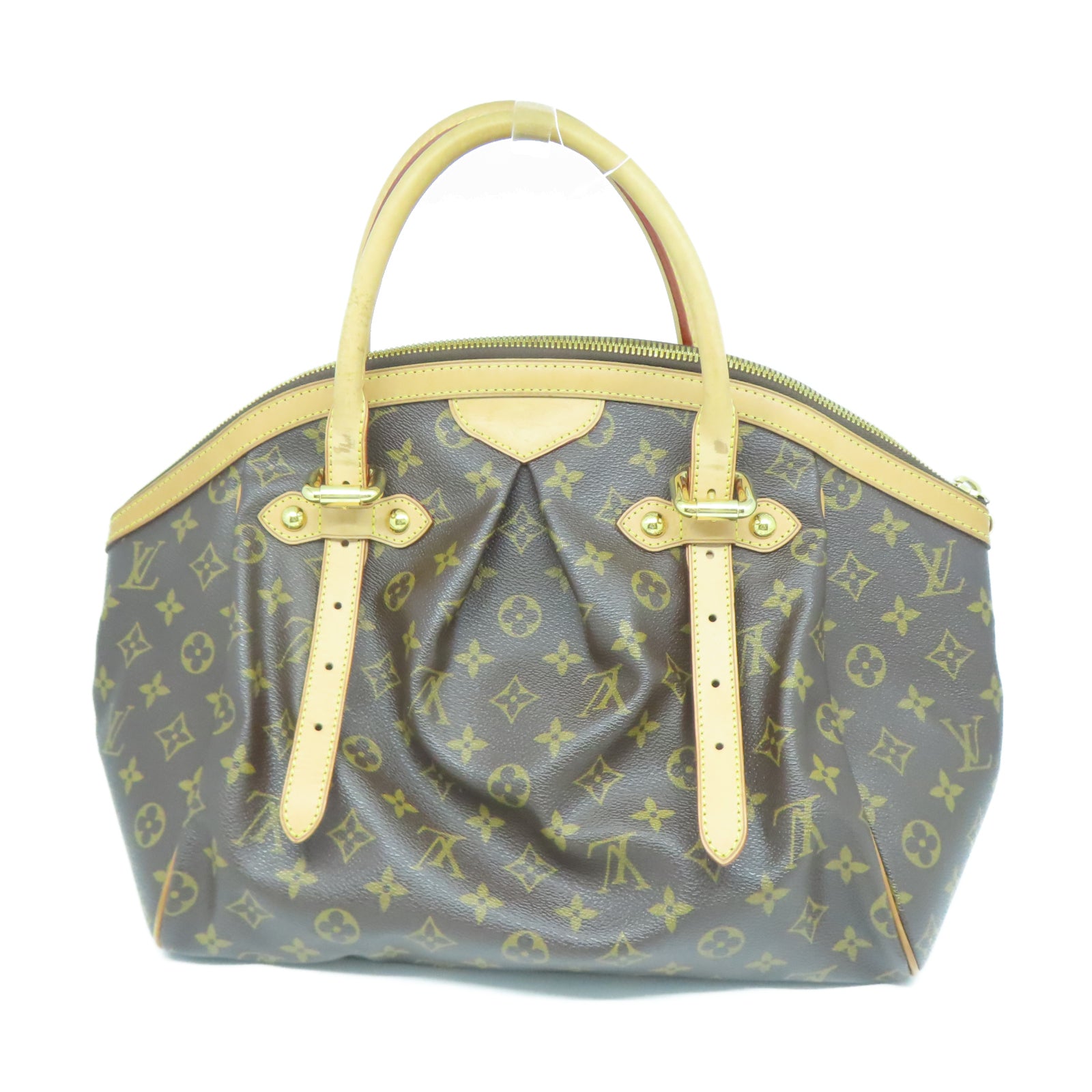 LOUIS VUITTON 【激減優惠】Monogram Tivoli GM金扣手挽袋棕色