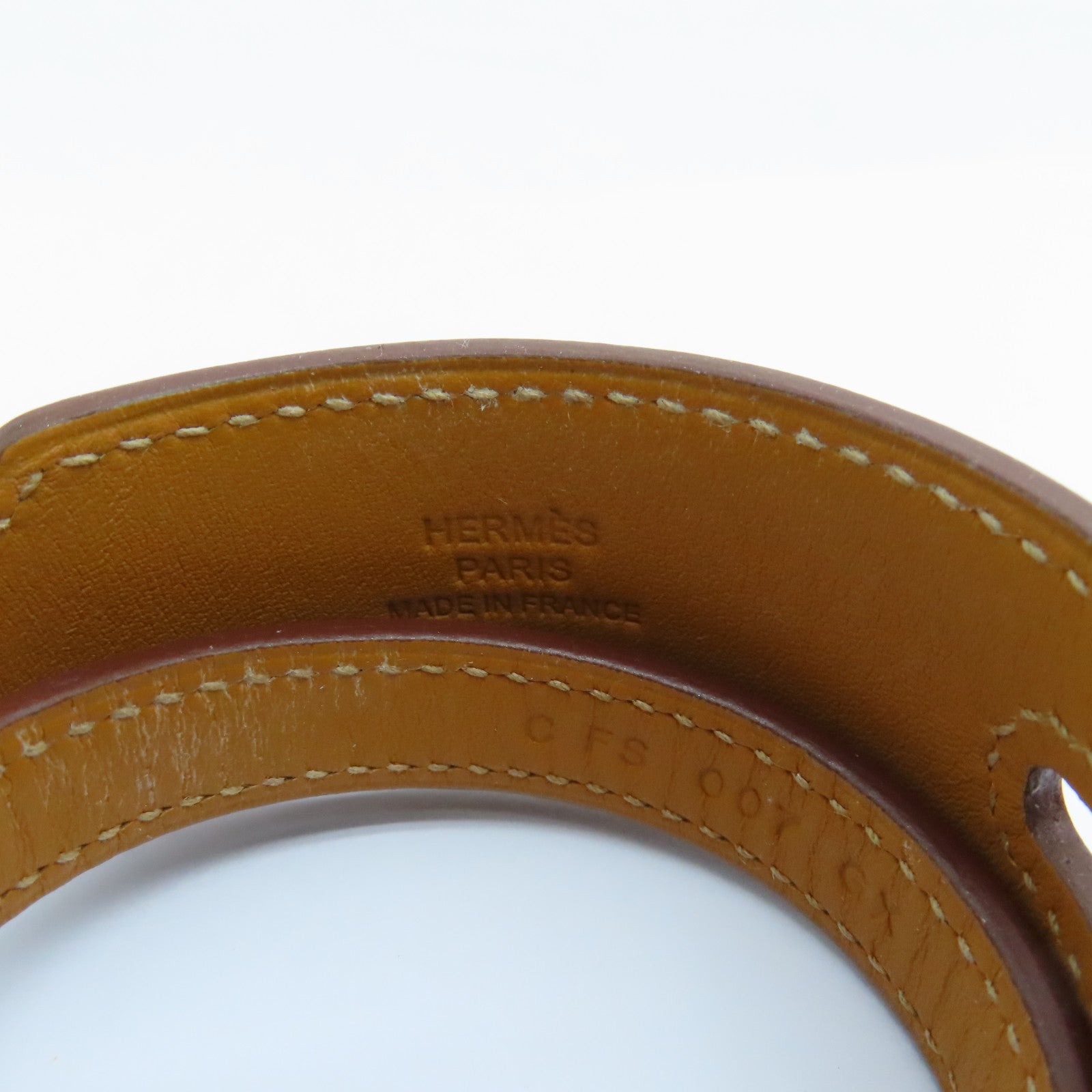 HERMES Swift Leather Jest Lag Double Tour Wrap Bracelet (T2) Bracelet Orange