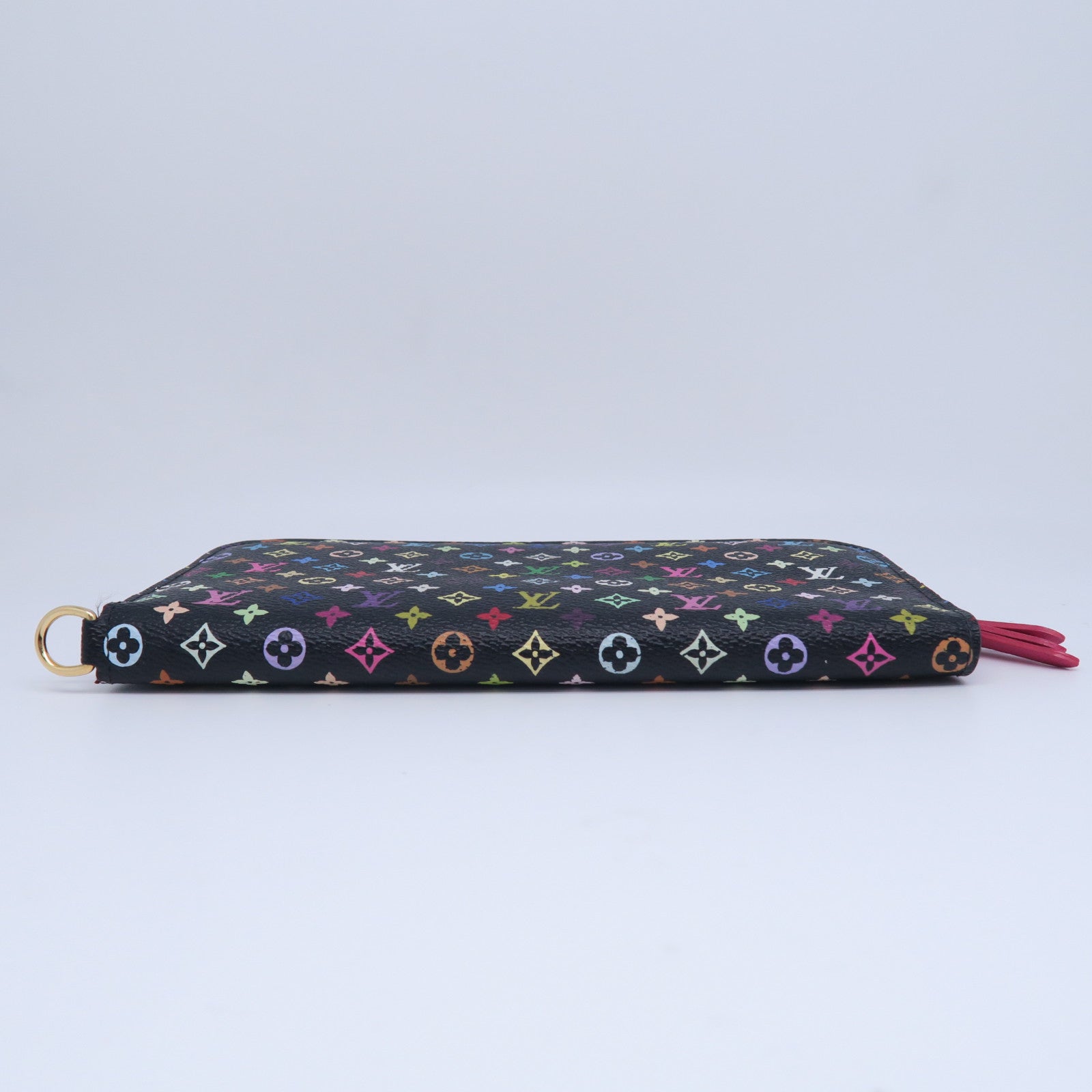 LOUIS VUITTON Monogram Multicolore Portefeuille Insolit金扣長錢包黑色/粉紅色