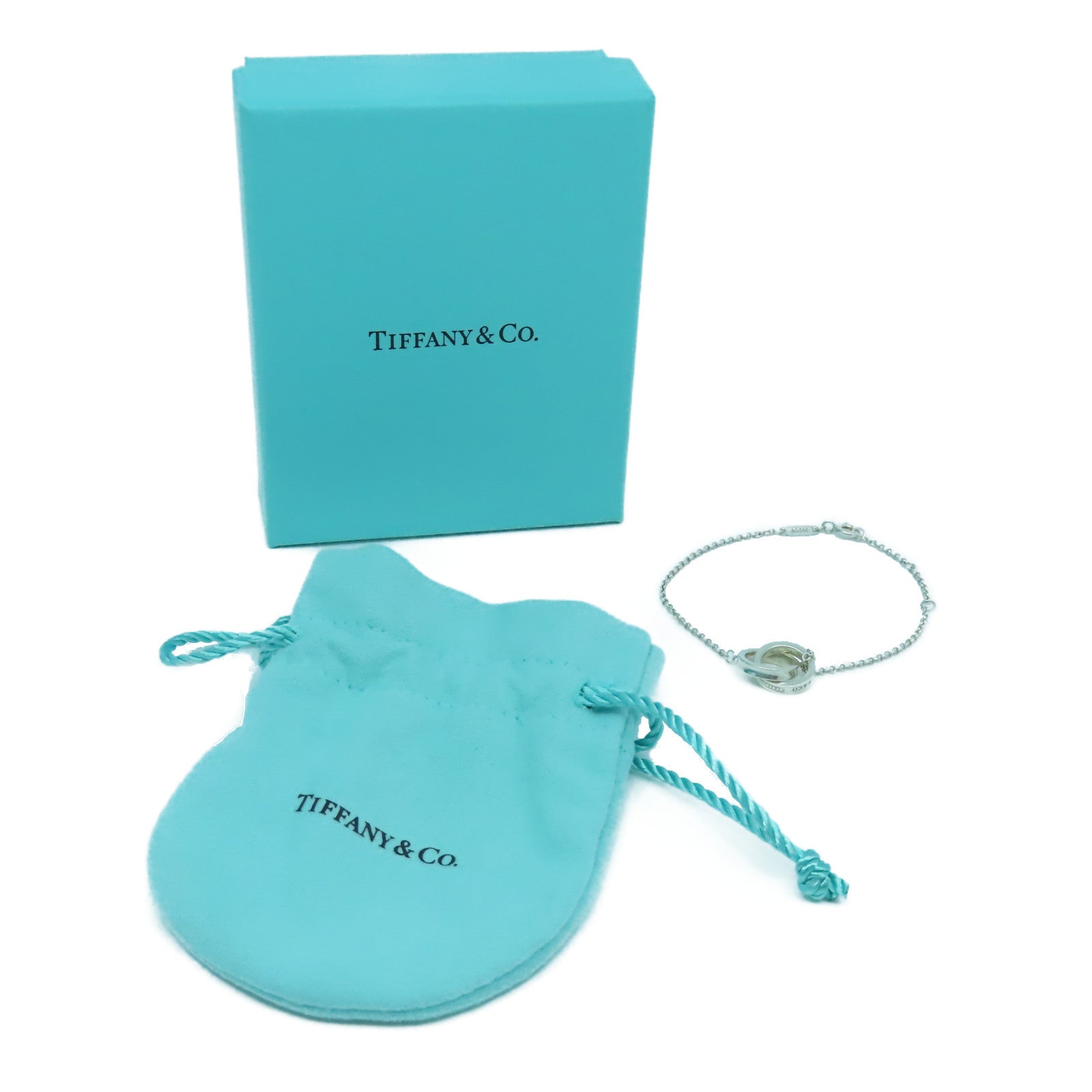 TIFFANY＆CO 925純銀1837 Interlocking Circle手鏈銀色