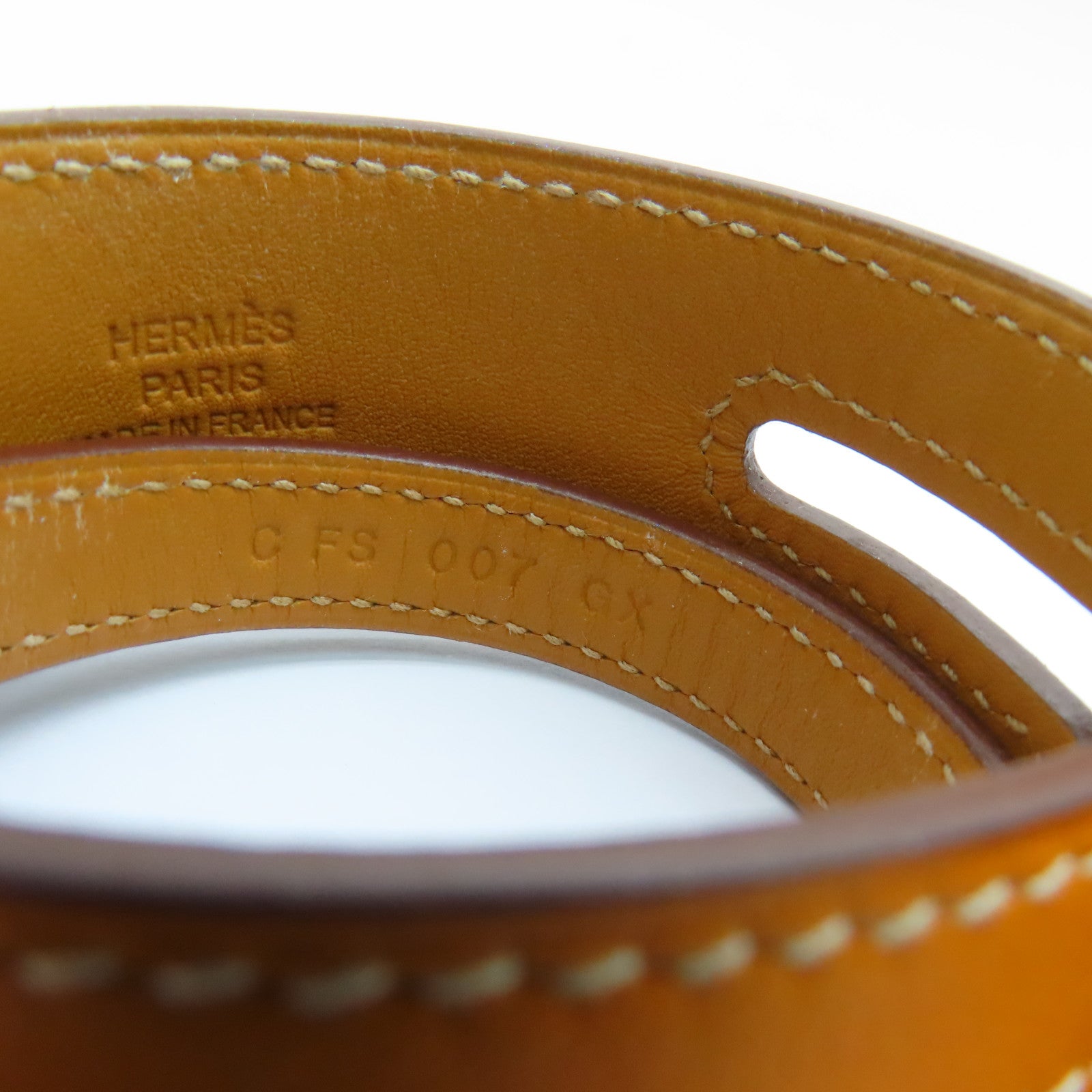 HERMES Swift Leather Jest Lag Double Tour Wrap Bracelet (T2) Bracelet Orange