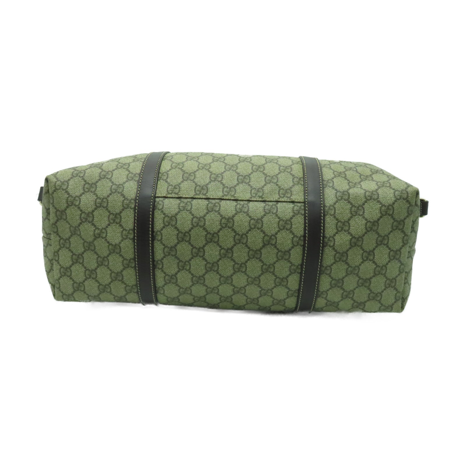 GUCCI 塗層帆布Boston Bag金扣手挽肩背兩用袋啡色