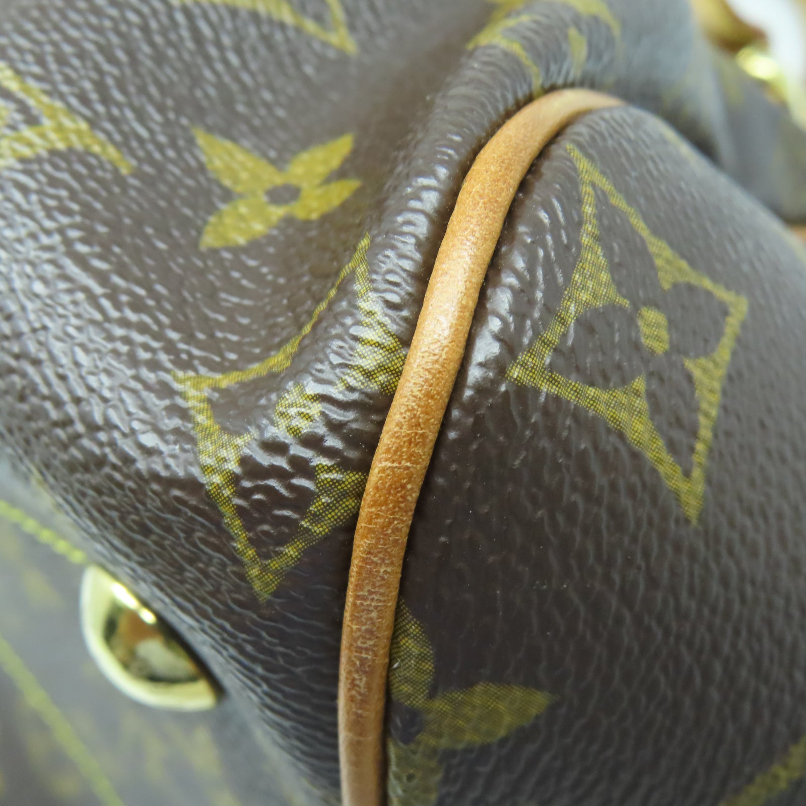LOUIS VUITTON 【激減優惠】Monogram Tivoli GM金扣手挽袋棕色