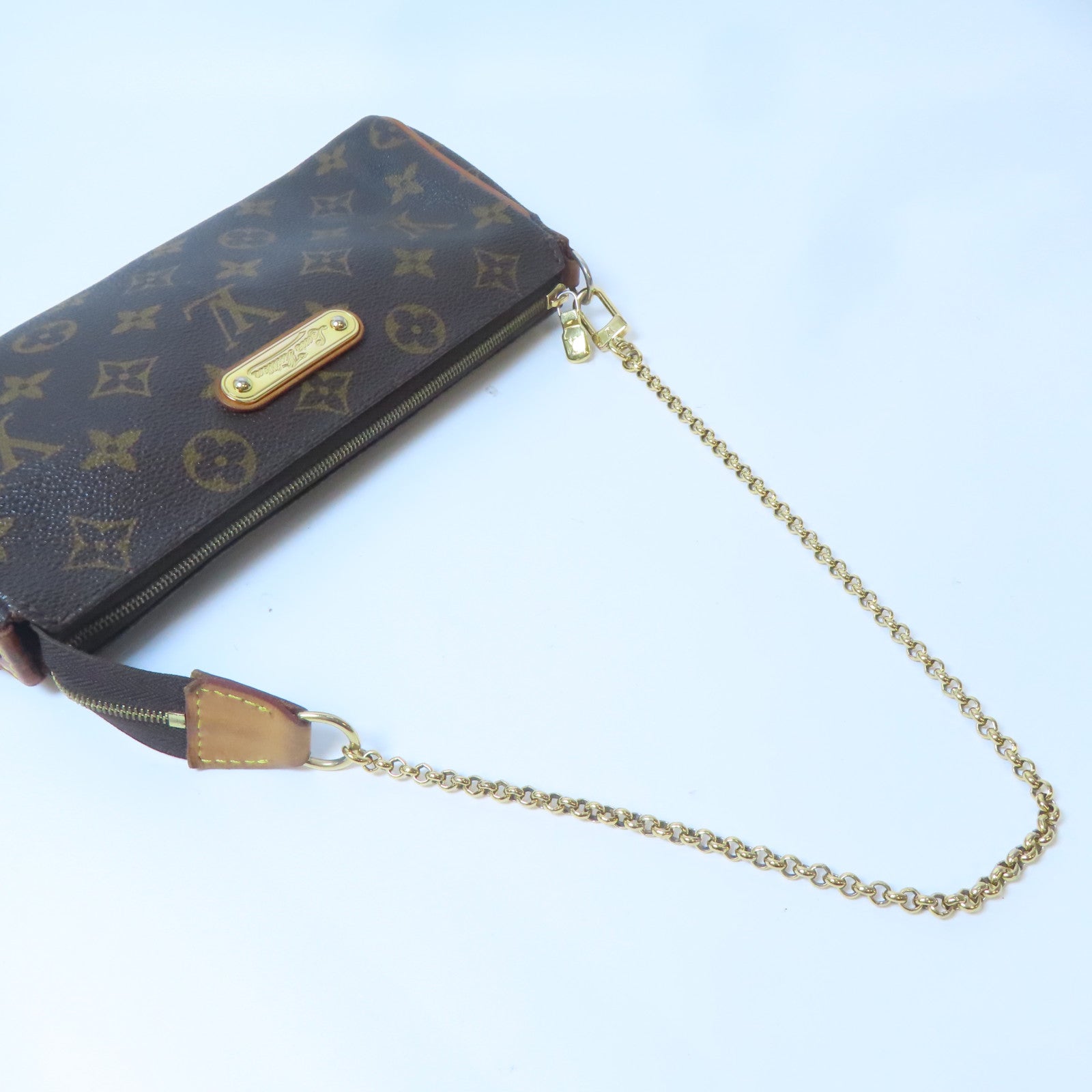 LOUIS VUITTON Monogram Eva金扣肩背袋啡色