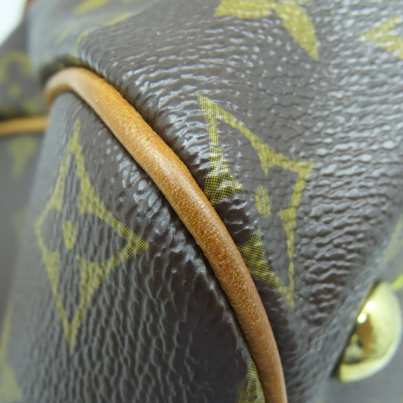 LOUIS VUITTON 【激減優惠】Monogram Tivoli GM金扣手挽袋棕色