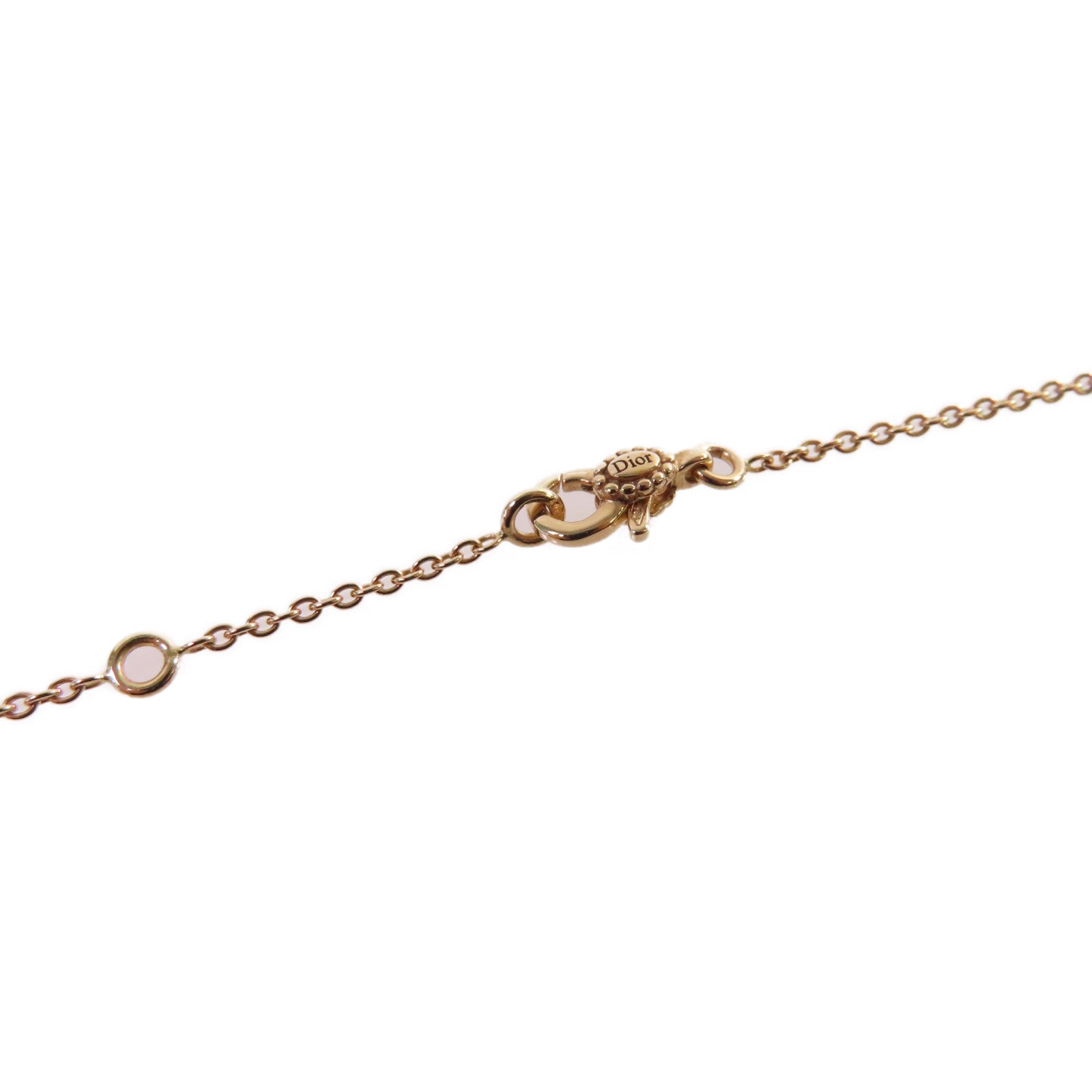 Dior 18K玫瑰金/粉紅蛋白石/鑽石Rose Des Vents Necklace項鏈