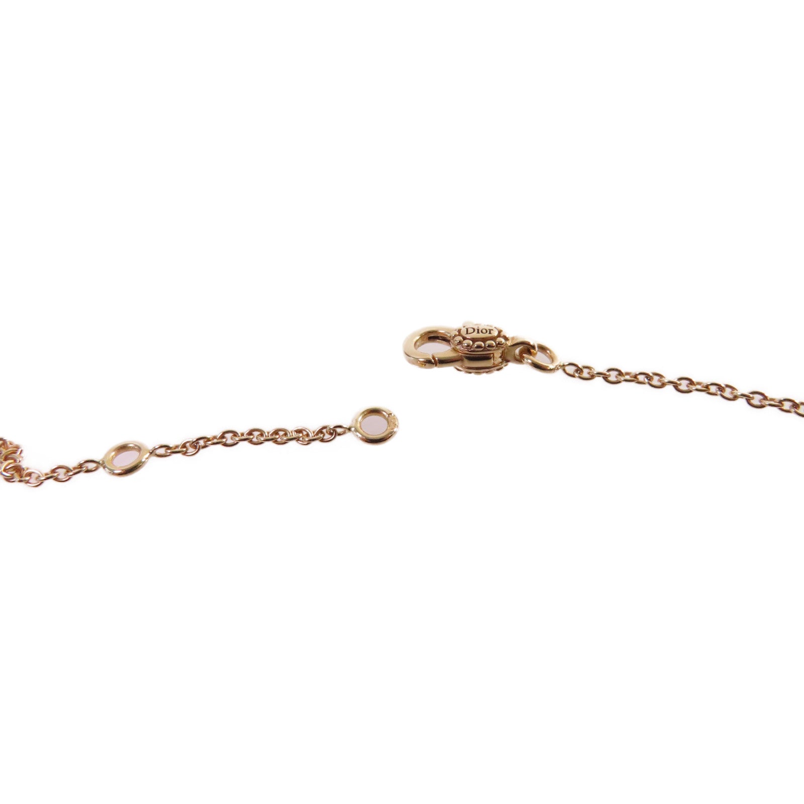 Dior 18K玫瑰金/粉紅蛋白石/鑽石Rose Des Vents Necklace項鏈