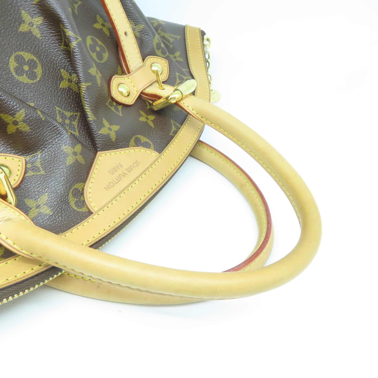 LOUIS VUITTON 【激減優惠】Monogram Tivoli GM金扣手挽袋棕色