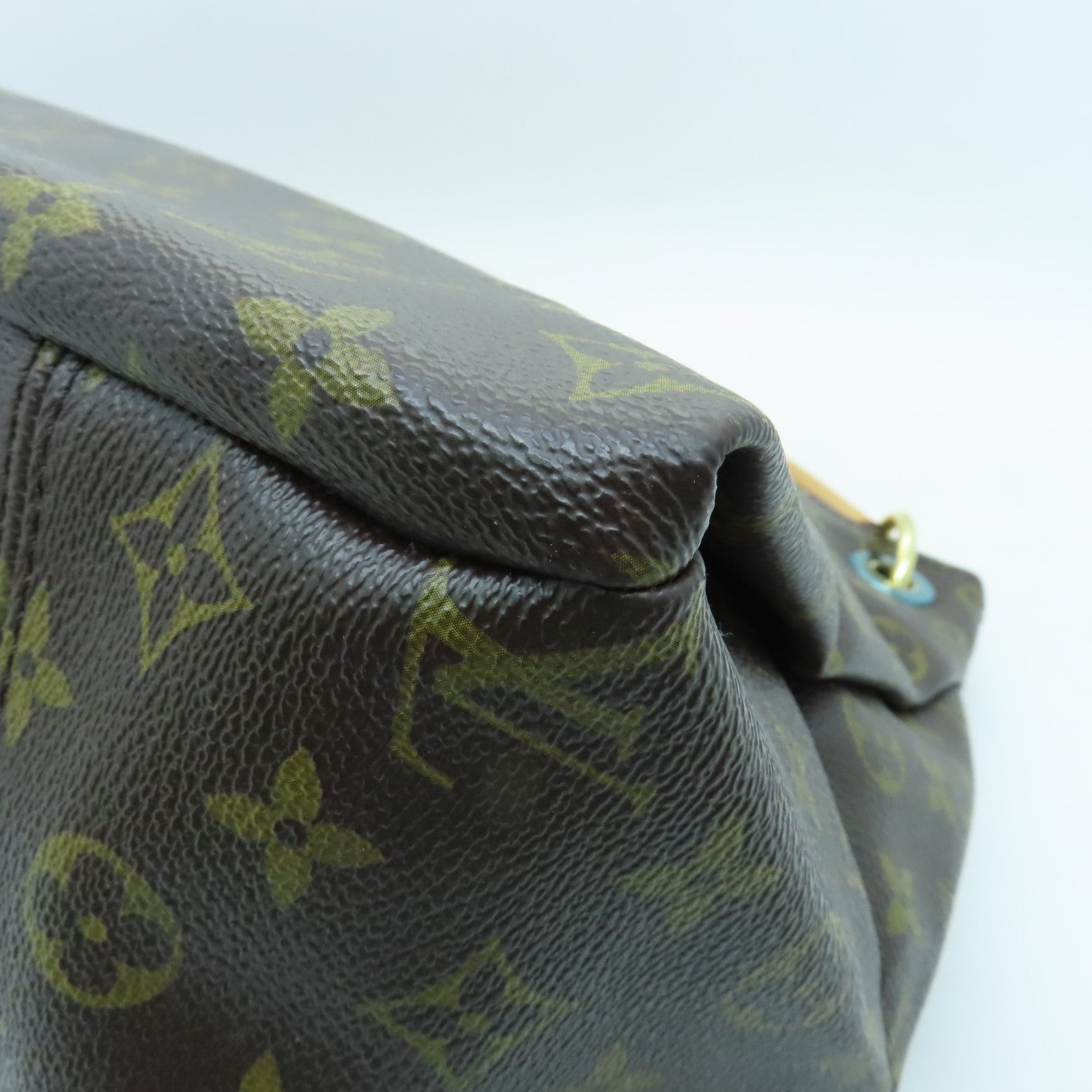 LOUIS VUITTON Monogram Artsy MM gold buckle handle bag brown