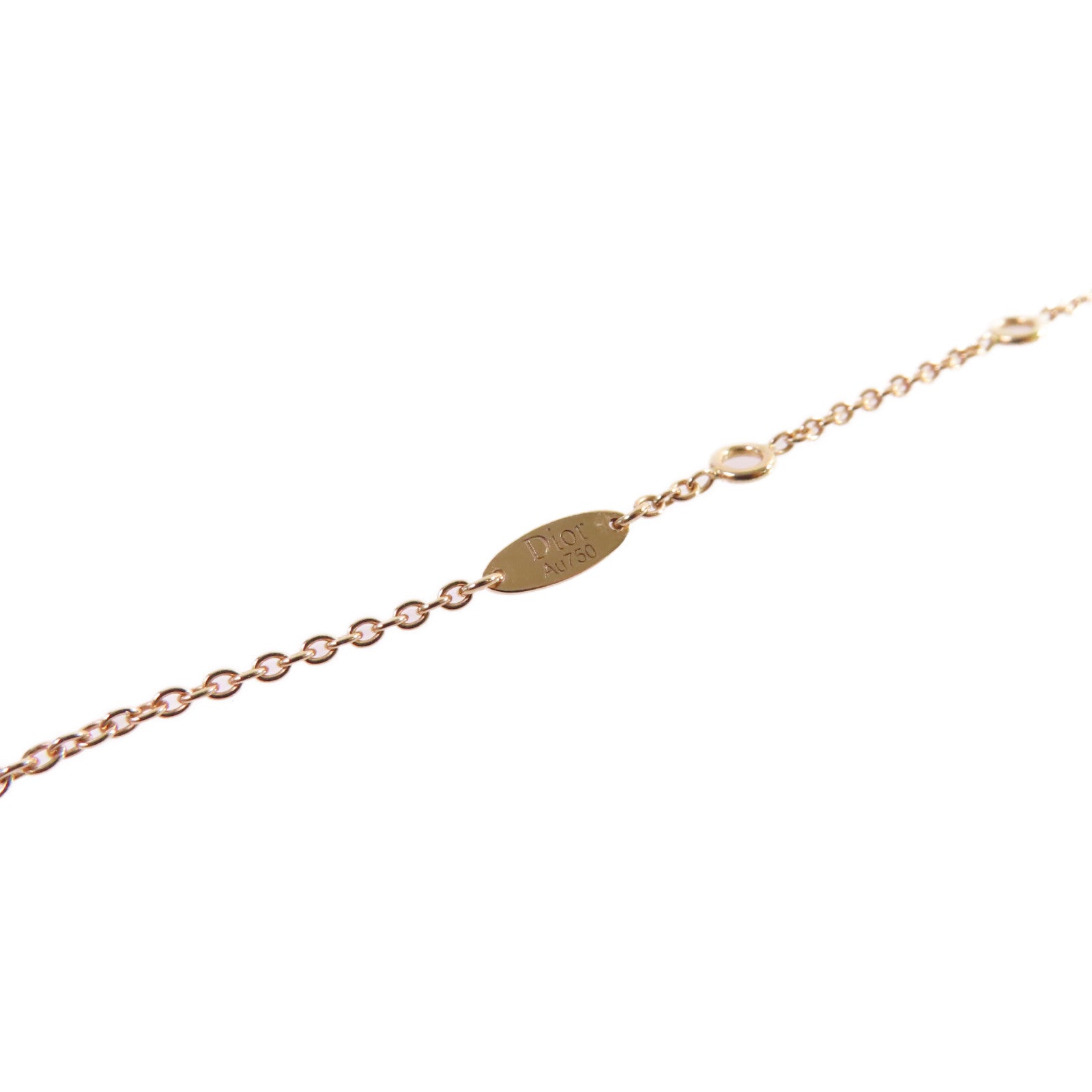 Dior 18K玫瑰金/粉紅蛋白石/鑽石Rose Des Vents Necklace項鏈