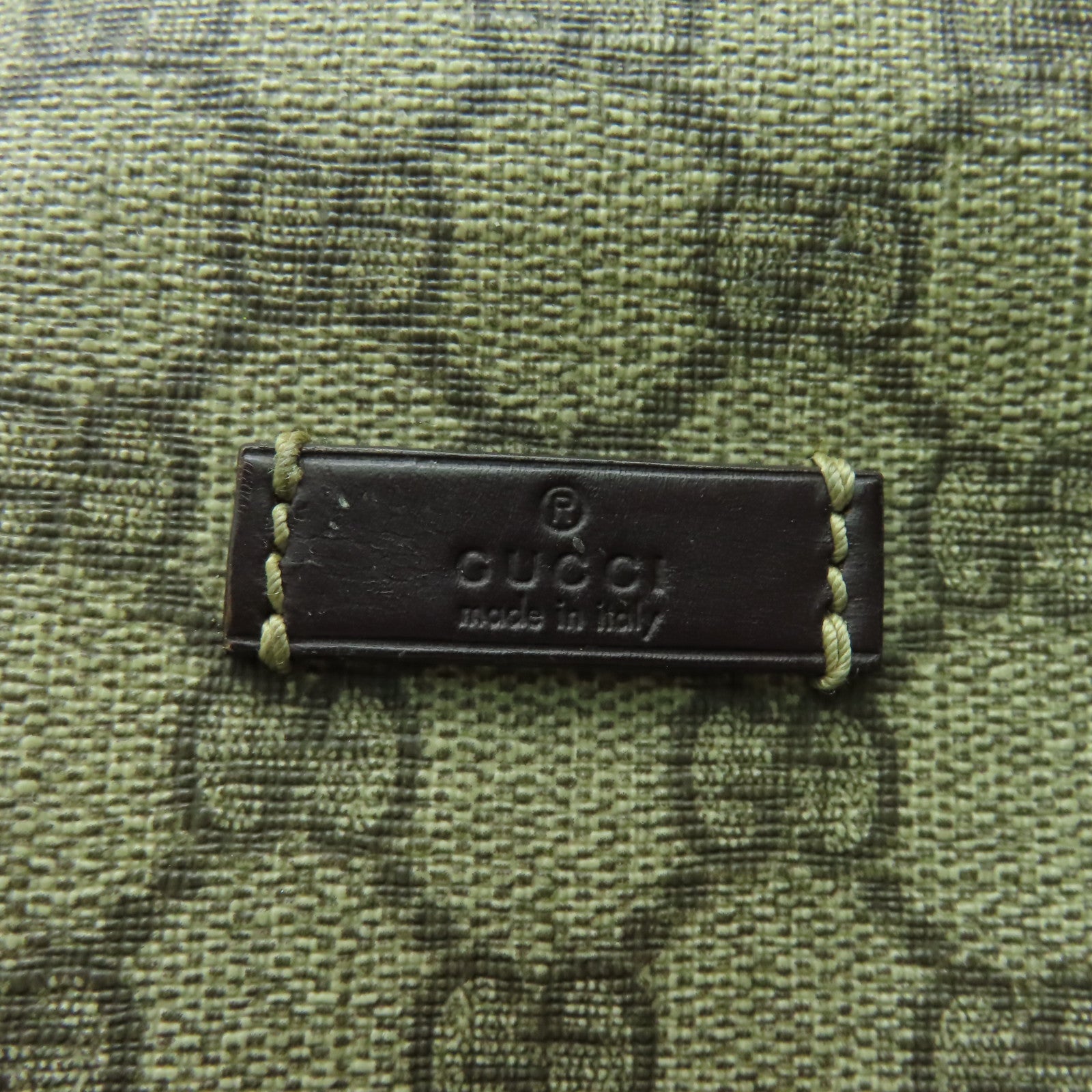 GUCCI 塗層帆布Boston Bag金扣手挽肩背兩用袋啡色